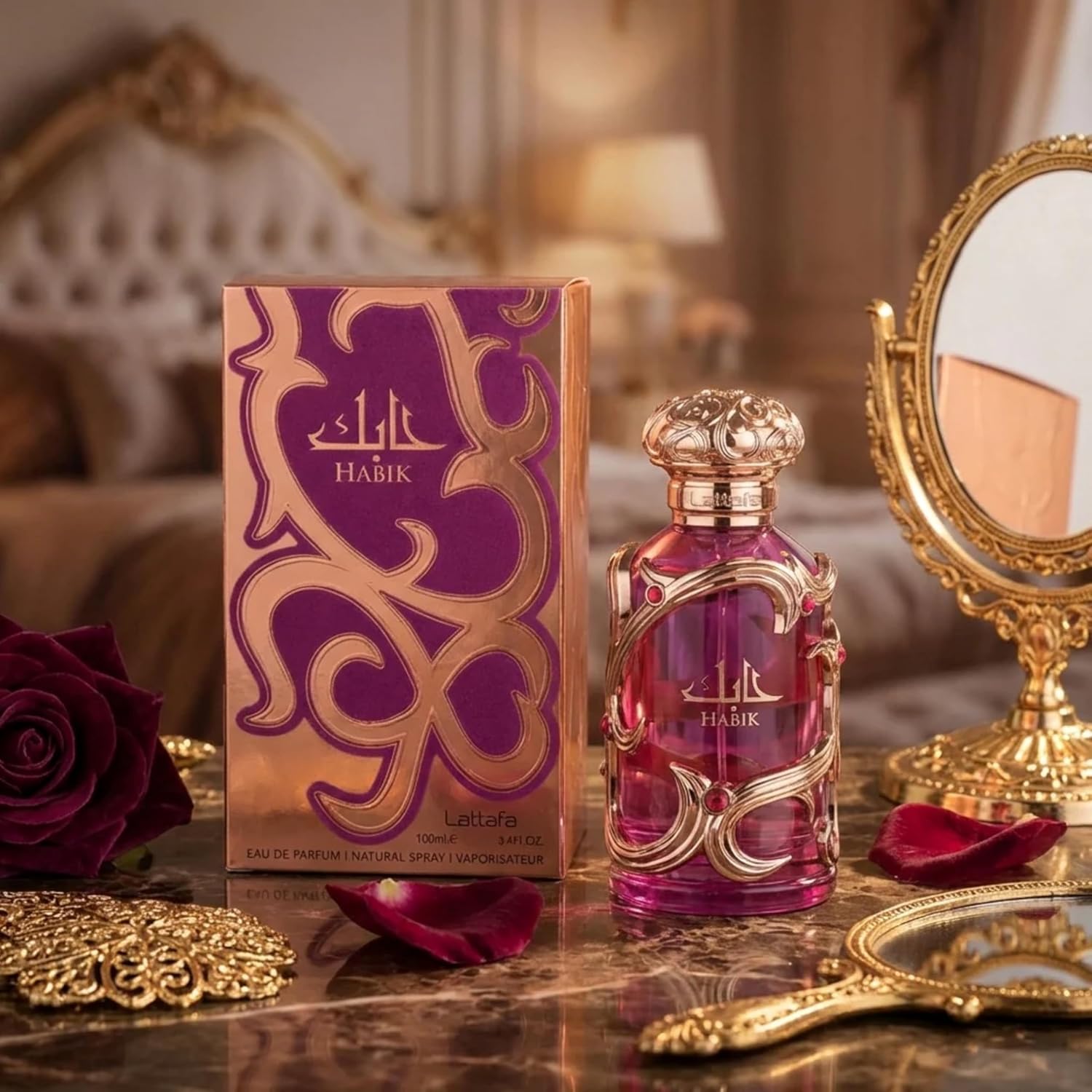Habik For Women by Lattafa Perfumes – Eau de Parfum 100ml – Long Lasting Floral Fruity Scent for Women – Elegant, Musky, Sweet – Arabian Luxury Perfume Gift for Her Halalzen