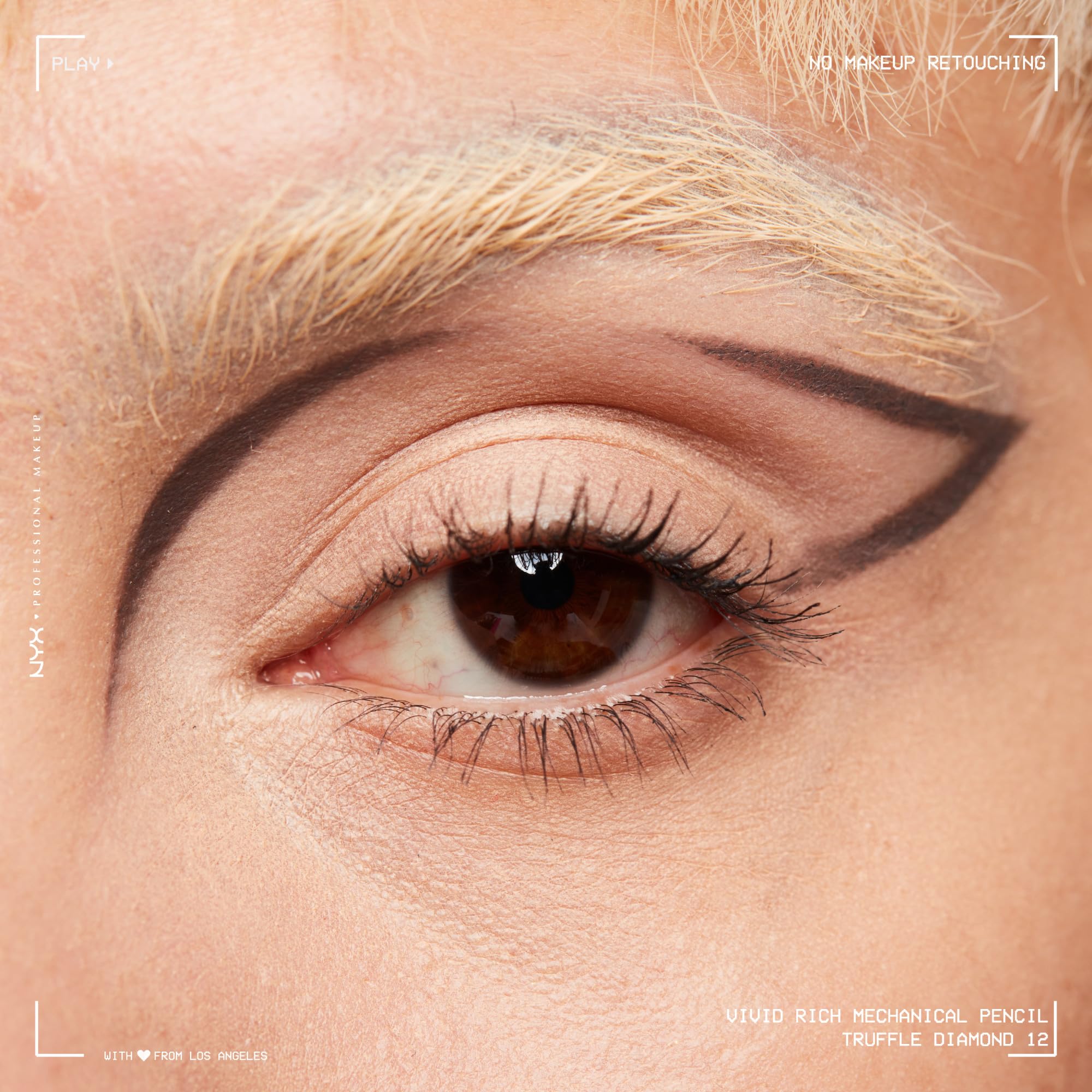 NYX PROFESSIONAL MAKEUP Vivid Rich Mechanical Eye Pencil, Vivid Rich Mechanical, Creamy Retractable Eyeliner - Smokin Topaz, Brown Eyeliner