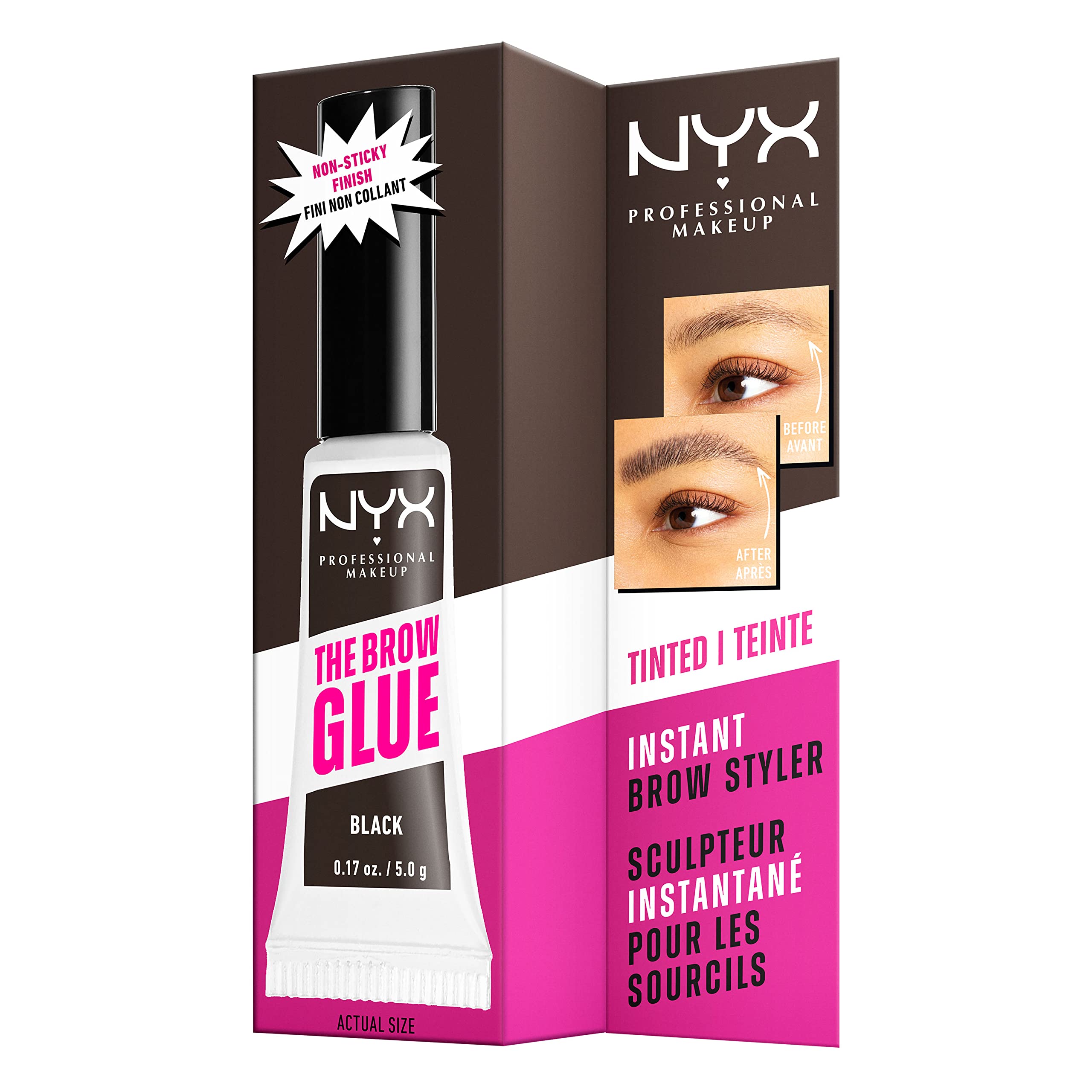 NYX PROFESSIONAL MAKEUP The Brow Glue, Extreme Hold Eyebrow Gel - Clear