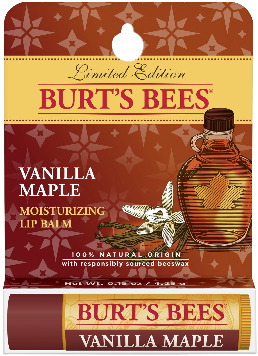 Burt's Bees Lip Balm Pomegranate, Moisturising Lip Balm With Beeswax & Vitamin E, 100% Natural Origin, 4.25g Halalzen