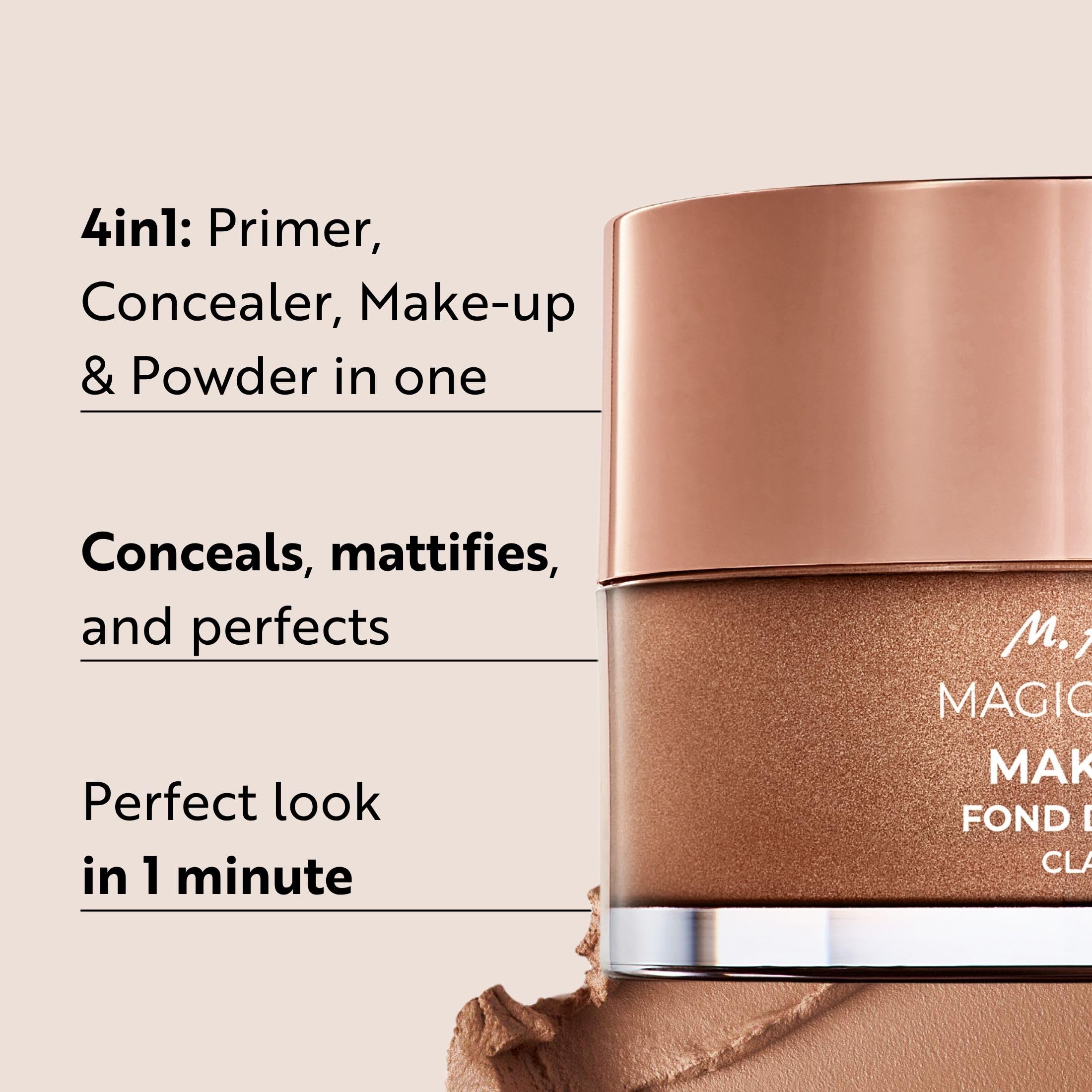 M. Asam Magic Finish Make-Up Mousse Classic (1.01 Fl Oz) – 4in1 Primer, Foundation, Concealer & Powder With Buildable Coverage, Hides Redness And Dark Spots, Vegan, For Light To Medium Skin Tones Halalzen
