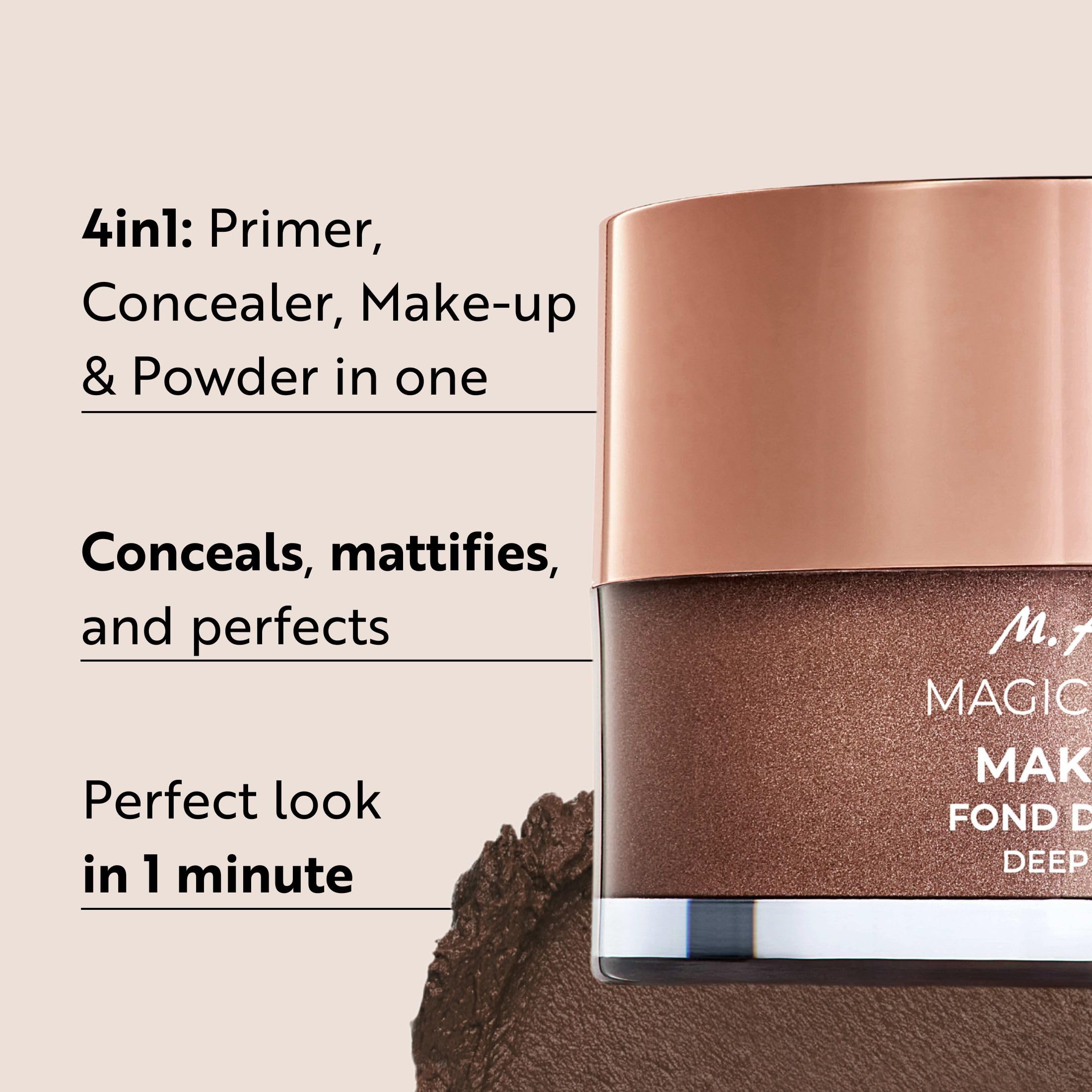 M. Asam Magic Finish Make-Up Mousse Classic (1.01 Fl Oz) – 4in1 Primer, Foundation, Concealer & Powder With Buildable Coverage, Hides Redness And Dark Spots, Vegan, For Light To Medium Skin Tones Halalzen