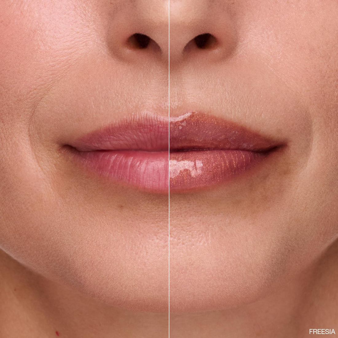 Ogee Beyond Clean Lip Gloss - Certified Organic Lip Gloss for Women - Effortlessly Plump, Hydrate & Add High-Shine Color, Freesia - Desert Rose Shimmer
