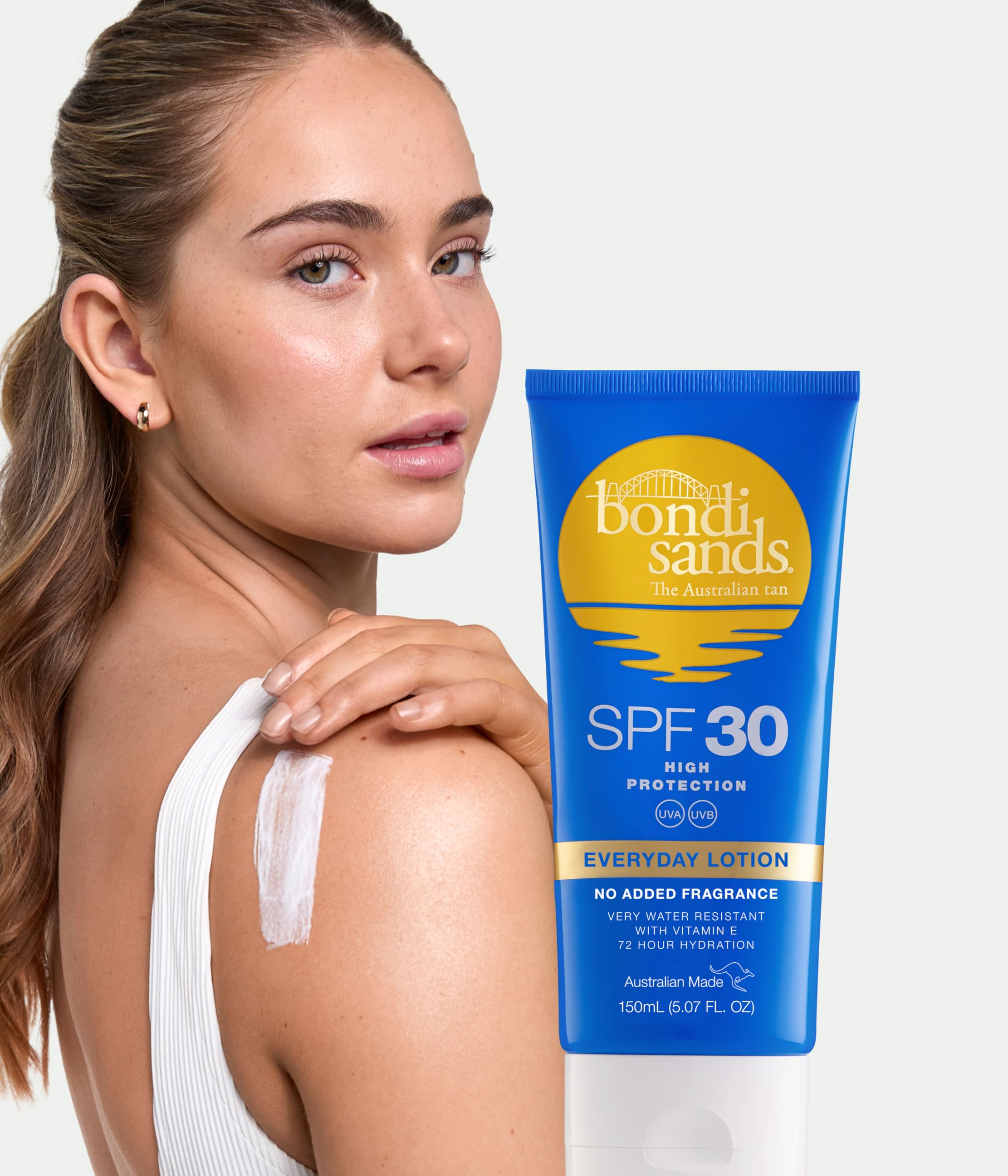 Bondi Sands Fragrance Free Sunscreen Lotion SPF 50+ | Non-Greasy Broad-Spectrum Formula Moisturises, Soothes, and Protects Skin, Water Resistant Up To 4 Hours + Cruelty Free | 150 mL/5.07 Oz