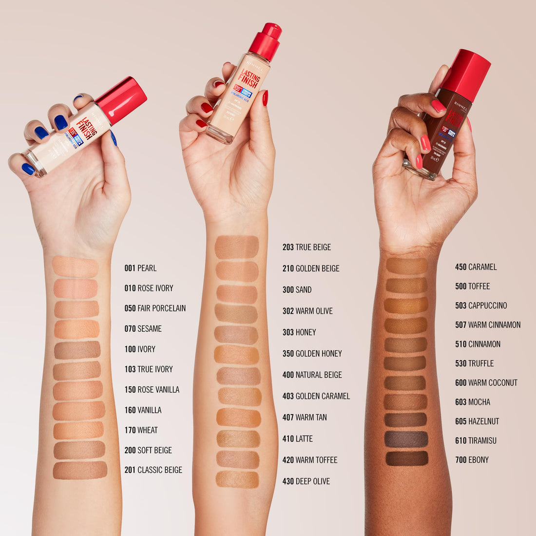 Rimmel Lasting Finish 35Hr Foundation 200 Soft Beige, Full Coverage, Hydrating, SPF20, Hyaluronic Acid, Vitamin E, 2% Niacinamide, All Day Wear, Vegan, Cruelty Free Halalzen