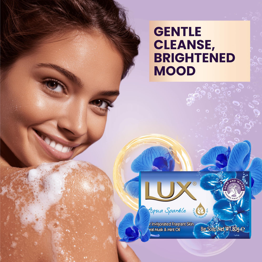 LUX Velvet Touch Soap Bar, Jasmine & Almond Oil, For Smooth Fragrant Skin, 80g (12 Pack) Halalzen