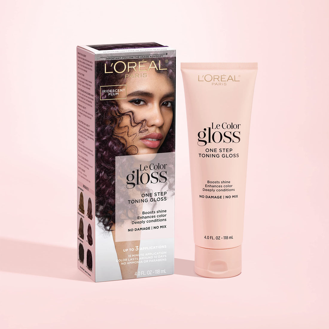 L’Oreal Paris Le Color Gloss One Step In-Shower Toning Hair Gloss for Bleached Hair, Neutralizes Brass, Conditions & Boosts Shine, Platinum Pearl, 4 Ounce