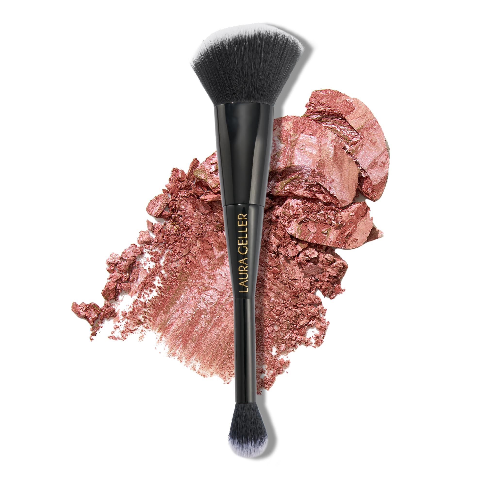 LAURA GELLER NEW YORK Retractable Black Kabuki Brush for Liquid, Cream and Powder Face Makeup With Aluminum Handle Halalzen