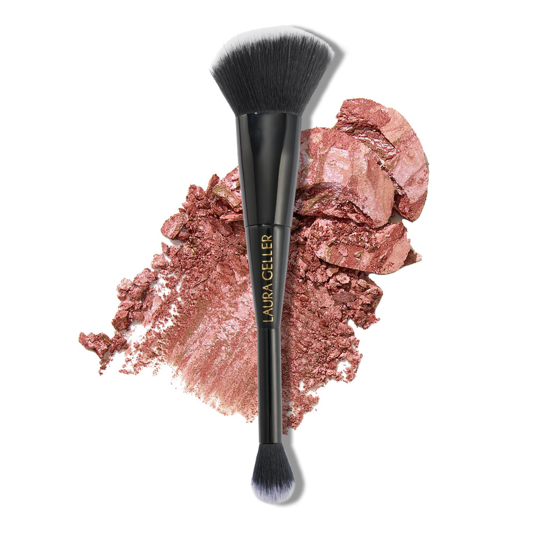 LAURA GELLER NEW YORK Retractable Black Kabuki Brush for Liquid, Cream and Powder Face Makeup With Aluminum Handle Halalzen