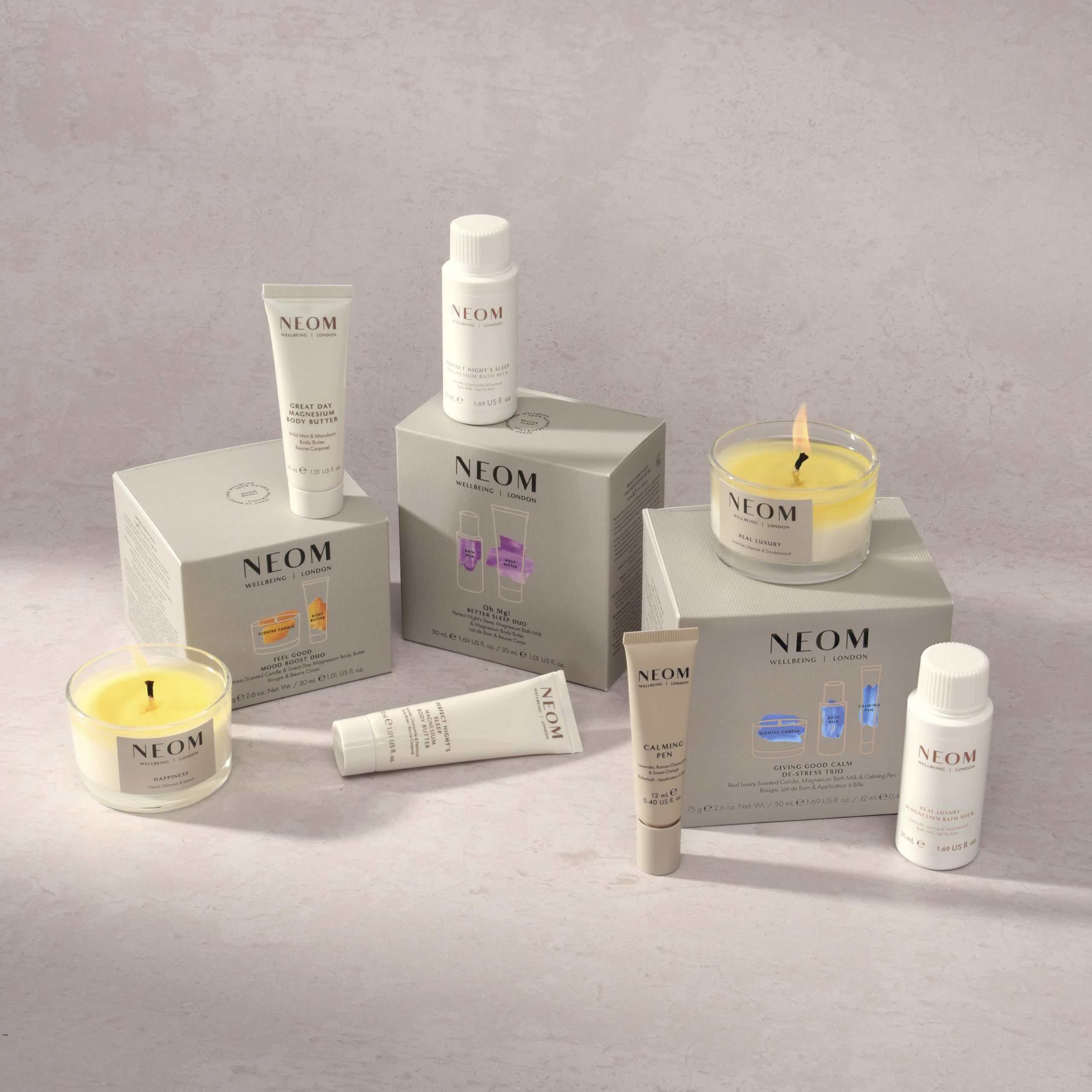 NEOM Essential Oil Blend Scent Discovery Set, 6 x 3ml Mini Size I Our Bestselling Blends I Compatible with Neom Wellbeing Pod or Wellbeing Pod Luxe I 100% Natural