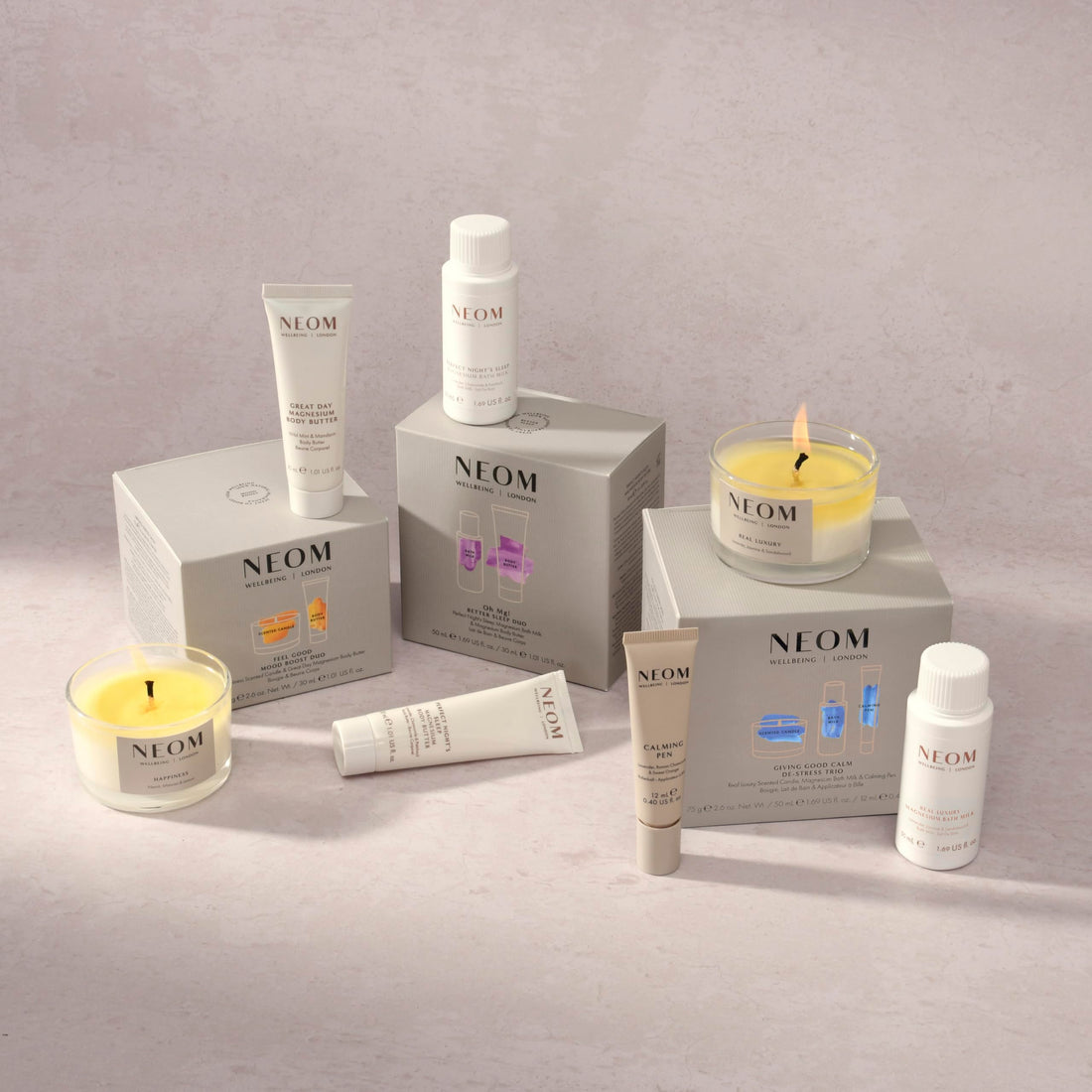 NEOM Essential Oil Blend Scent Discovery Set, 6 x 3ml Mini Size I Our Bestselling Blends I Compatible with Neom Wellbeing Pod or Wellbeing Pod Luxe I 100% Natural
