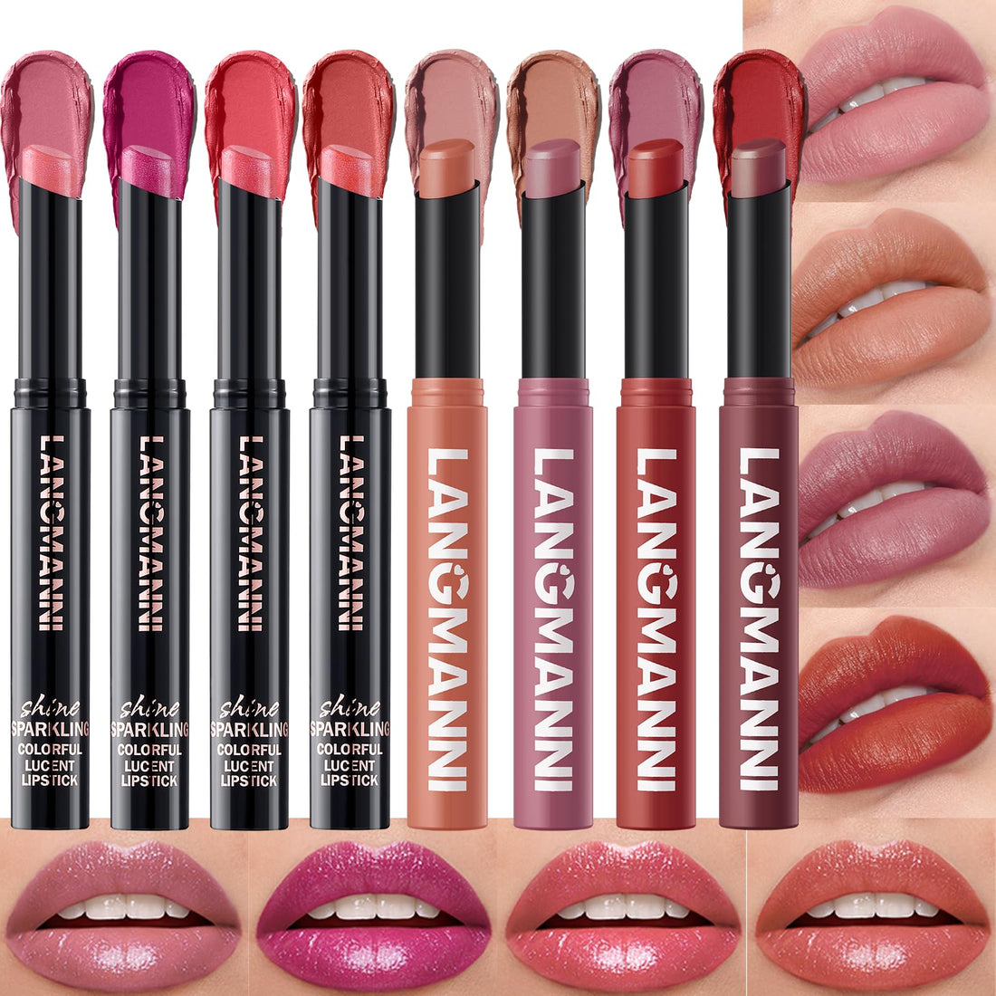 12Pcs Velvet Matte Lipstick Nude Matte Soft Dark Color Stick High Pigmented Long-Lasting Waterproof Lip Stick Lip Balm Beauty Cosmetics Gift for Women(01#-12#)