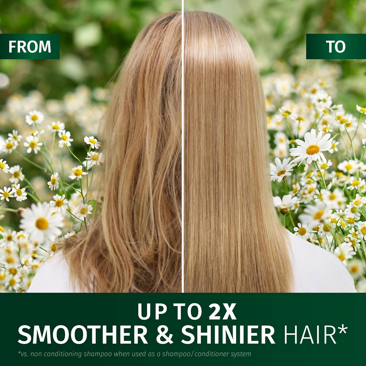 Herbal Essences Chamomile Smooth & Shine Set: Shampoo 350ml + Conditioner 250ml + Lightweight Leave-In Conditioner All In One 145ml Halalzen
