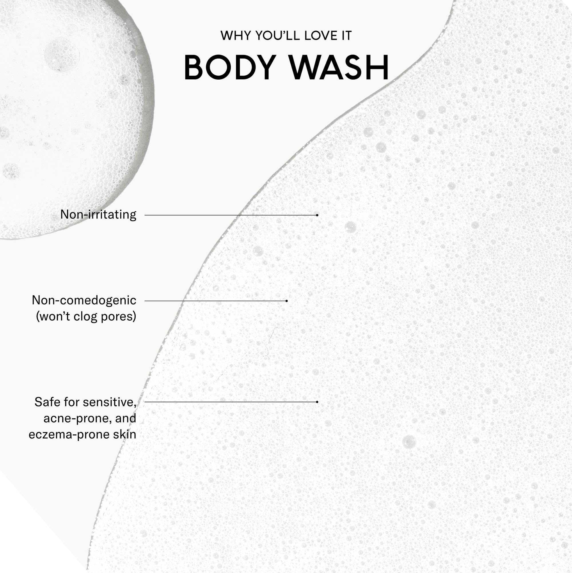 SEEN Body Wash, Fragrance Free - Non-Comedogenic & Non-Irritating Body Wash- Dermatologist-Developed - Safe for Sensitive, Eczema & Acne Prone Skin