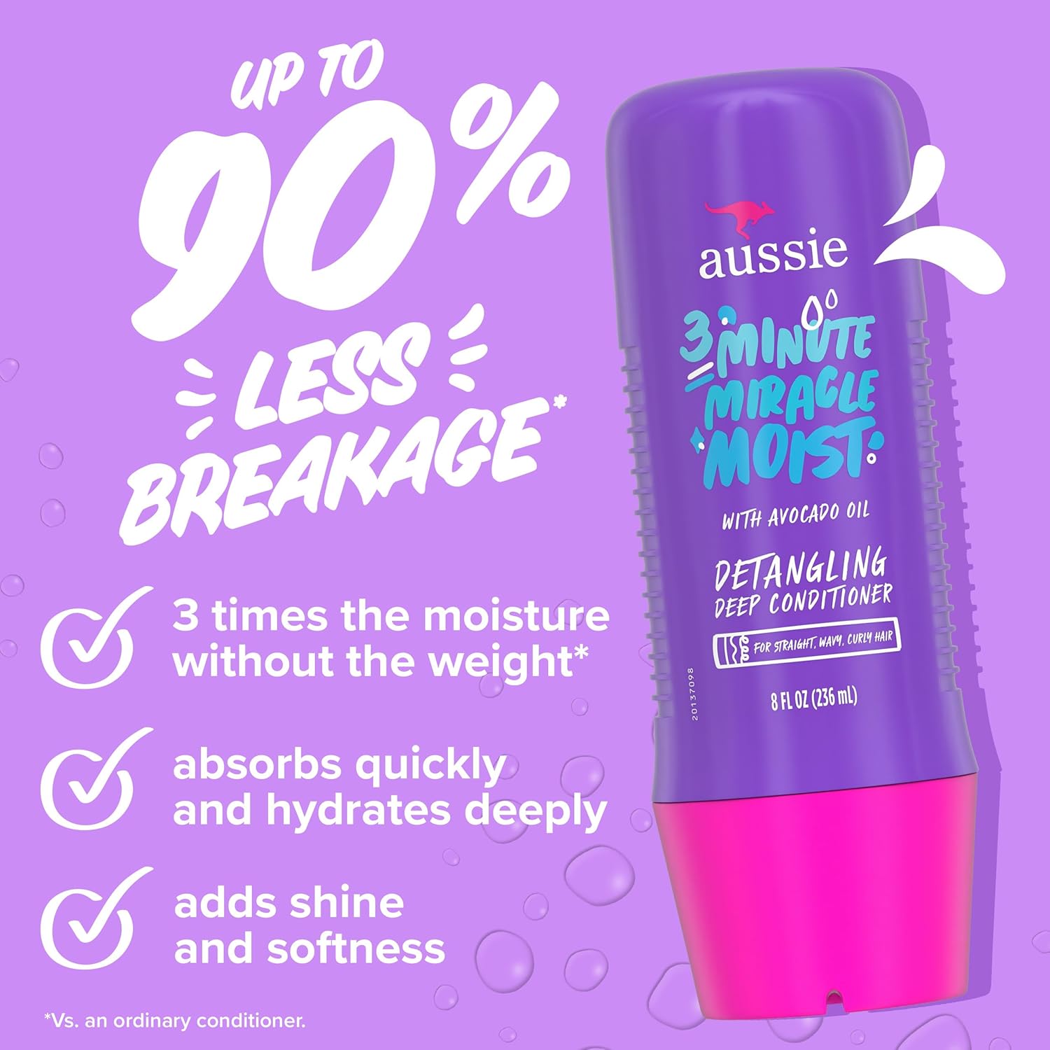 Aussie Total Miracle Hair Care Bundle: Shampoo, Conditioner, and 3 Minute Deep Treatment with Apricot & Macadamia Oil, Paraben-Free for Damaged Hair, 26.2 & 8 Fl Oz Halalzen