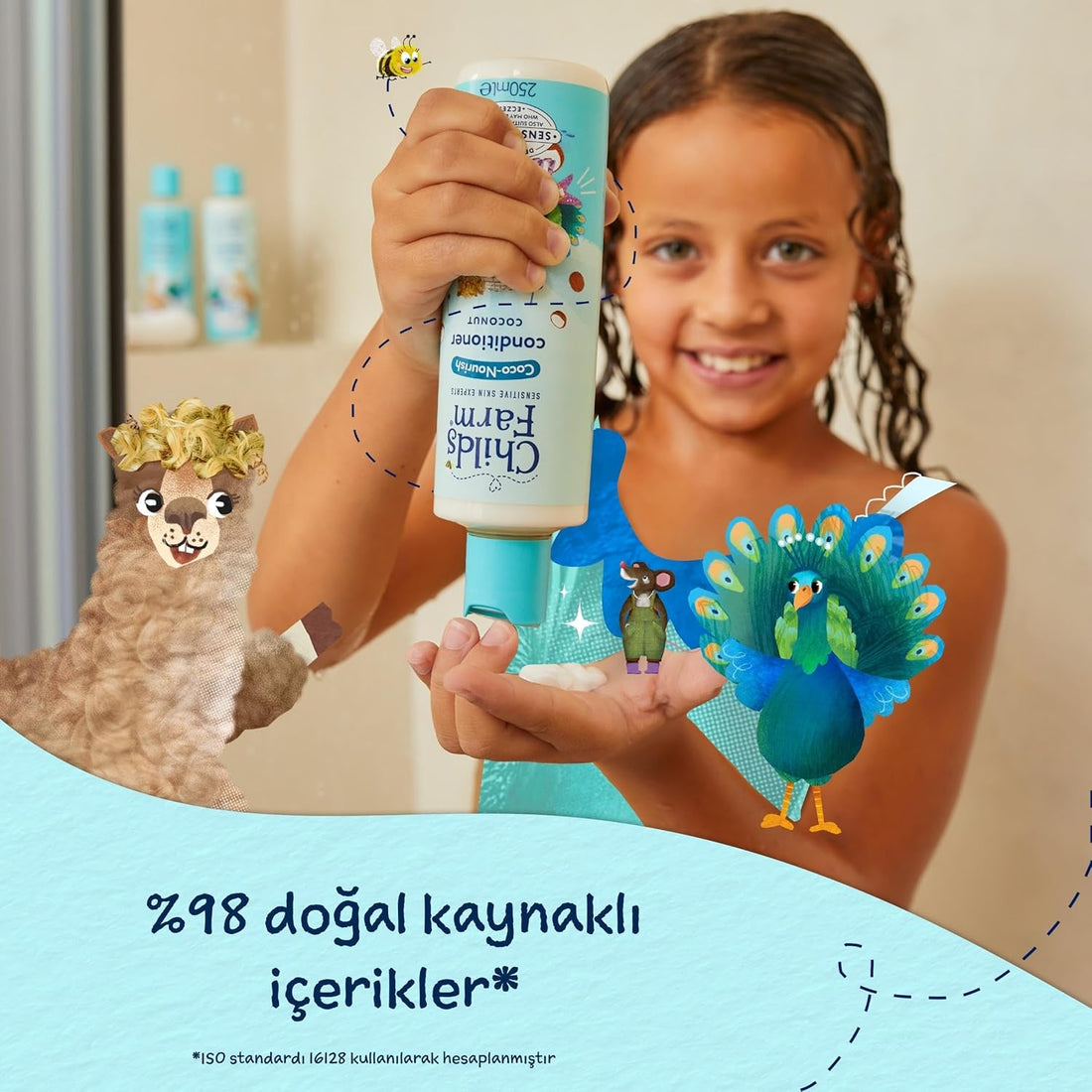 Childs Farm Kids Coco-Nourish Conditioner Organic Coconut Dry, Curly & Coily Hair Conditions & Nourishes, 250ml