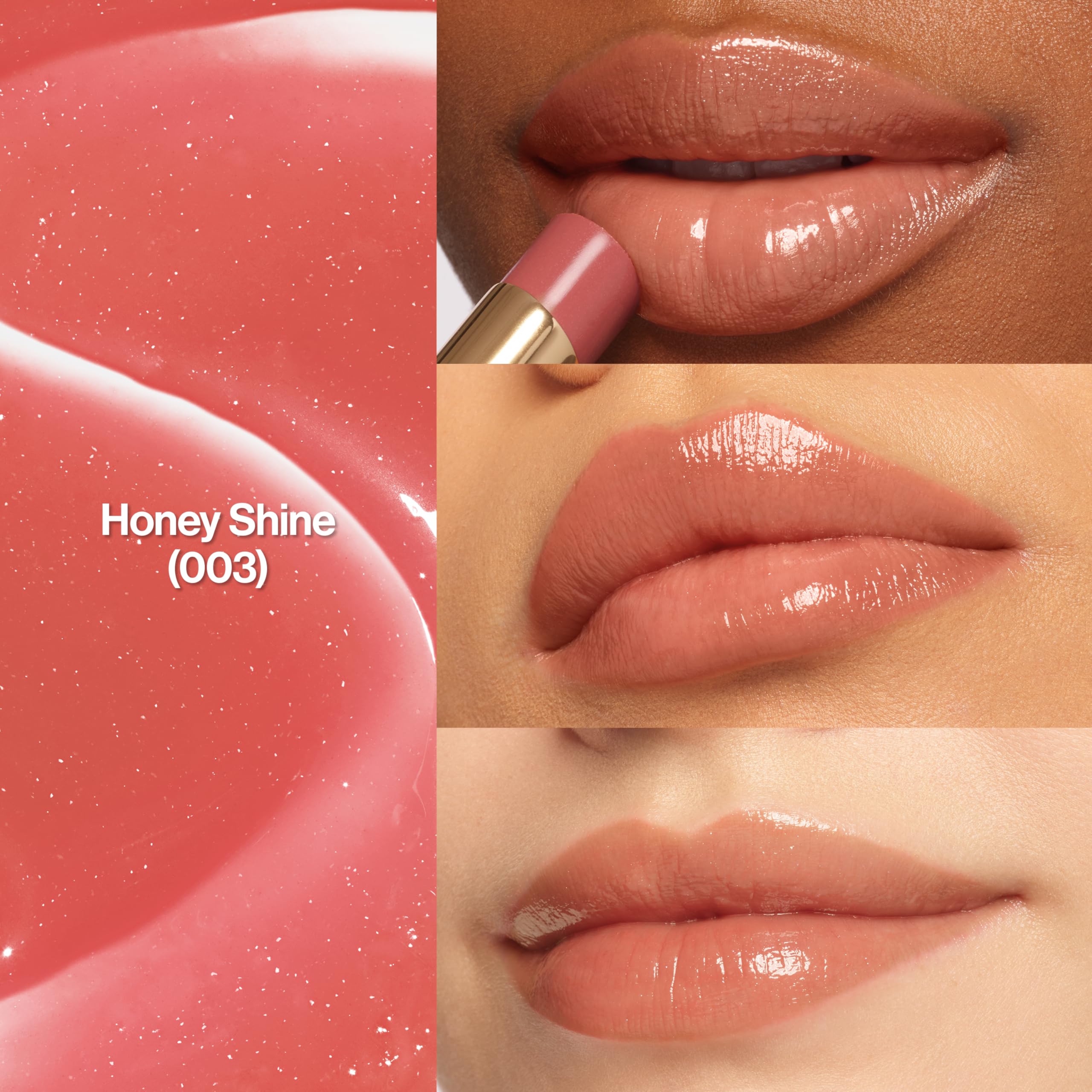 REVLON Super Lustrous Glass Shine Balm, Hydrating Tinted Lip Balm with Hyaluronic Acid, Aloe & Rose Quartz, 008 Rum Raisin, 0.11 oz