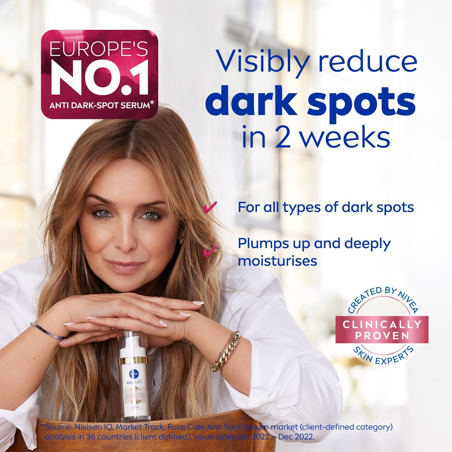 NIVEA Luminous 630 Anti Dark-Spot & Anti-Age Serum (30ml), Anti-Wrinkle Face Serum Reduces Age Spots and Dark-Spots, Firming and Hydrating Serum to Reduce Wrinkles and Fine Lines Halalzen