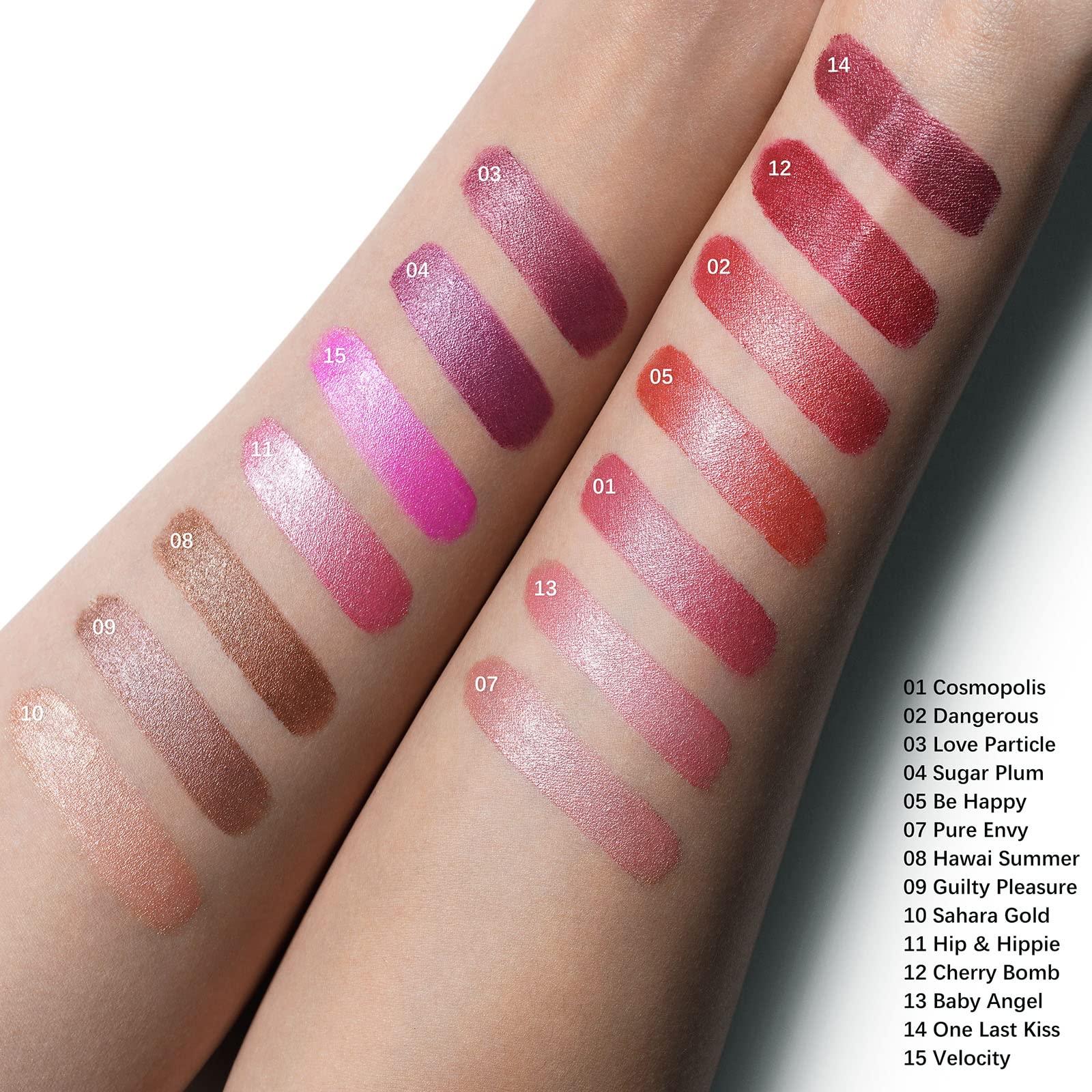 OULAC Metallic Shine Glitter Lipstick, Pink High Impact Lipcolor, Lightweight Soft and Ultra Hydrating, Long Lasting, Vegan & Cruelty-Free, Full-Coverage Lip Color 4.3 g/0.15 HIP & HIPPIE(11) Halalzen