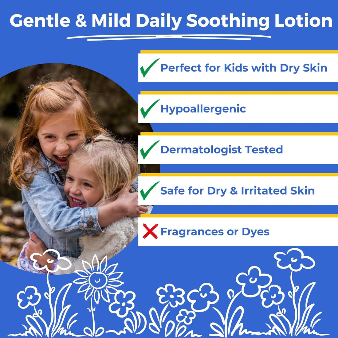 Kids Lotion - Daily Use Natural Moisturizer - Plant Based, Moisturizing & Non-Toxic Soothing Lotion for Kids - Dermatologist Tested - Gentle, Mild, Hypoallergenic, Fragrance Free Halalzen