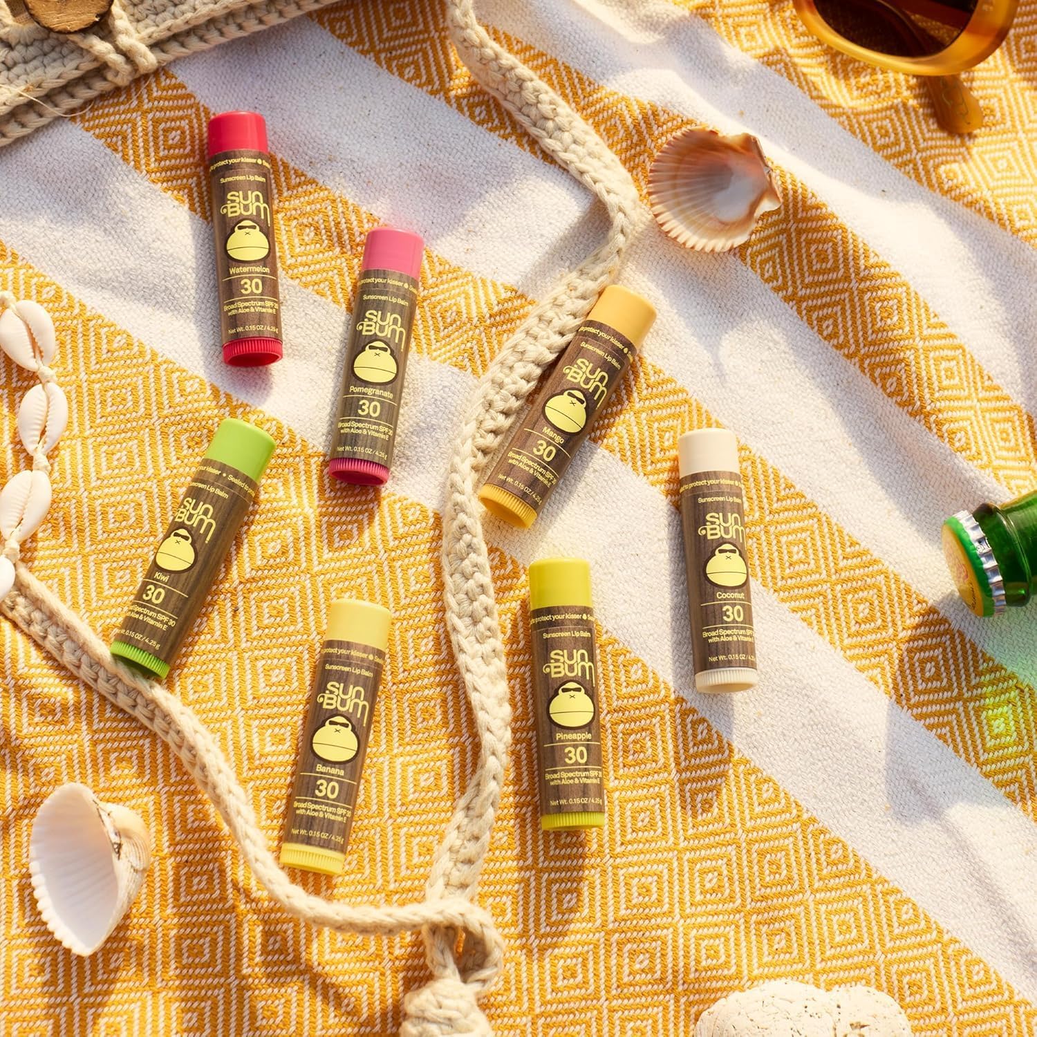 Sun Bum SPF 30 Pomegranate Sunscreen Lip Balm, Vegan and Cruelty Free Broad Spectrum UVA/UVB Lip Care, Made with Aloe and Vitamin E for Moisturised Lips, 4.25g Halalzen
