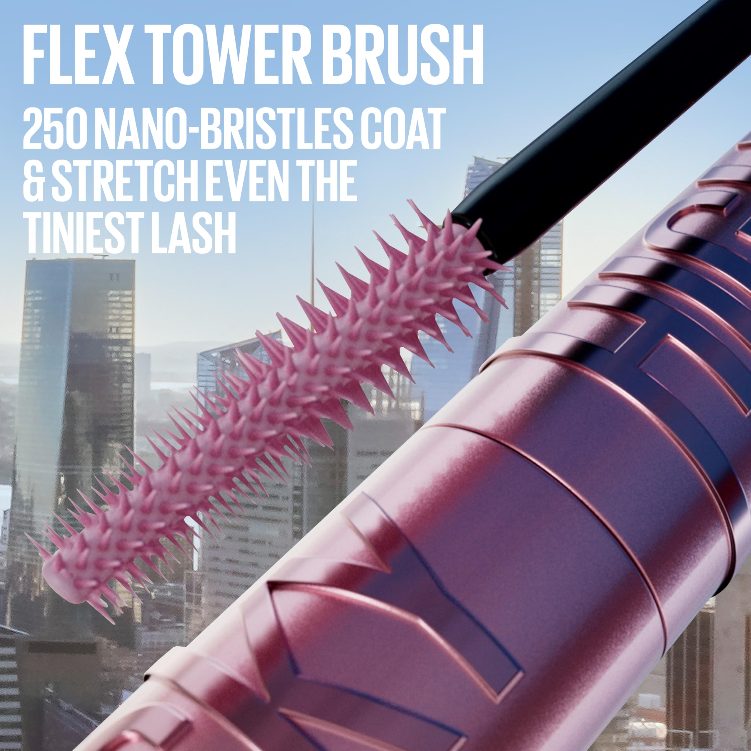 Maybelline Lash Sensational Sky High Washable Mascara Make-up, Volumen, Verlängerung, Definition, Schwung, Multiplikation, aufbaufähige Formel, Very Black, 1 Stück