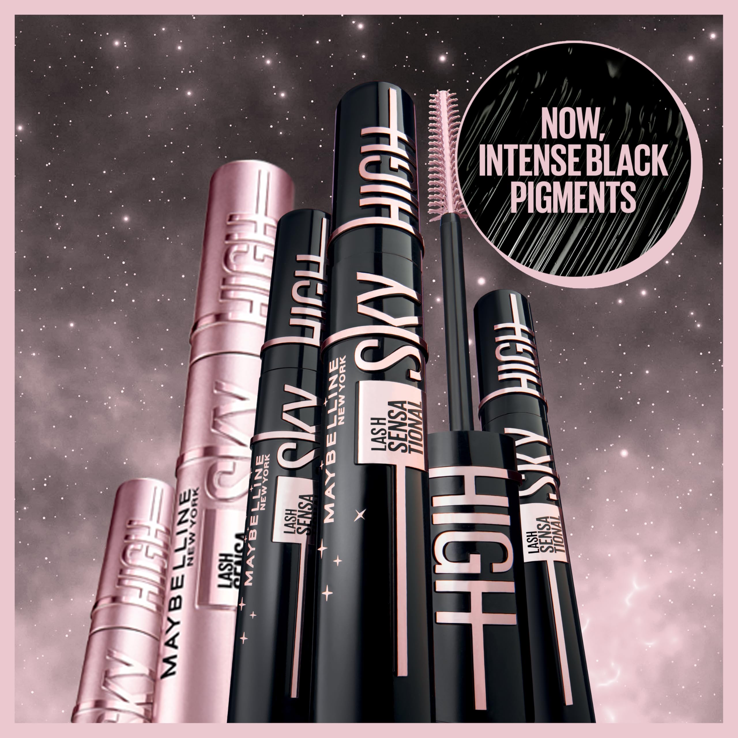 Maybelline New York Lash Sensational Sky High Mascara, Volumising & Lengthening Mascara, Washable Flake-Free Formula Infused with Bamboo Extract & Fibres, 7 ml, Shade: Brown Halalzen