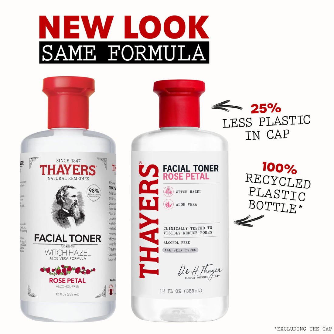 Thayers Witch Hazel Facial Gentle Rose Petal Toner Lotion with Organic Aloe Vera, All Day Hydration, Redue Pores & Improve Skin Texture, Vegan & Alcohol Free, 355ml