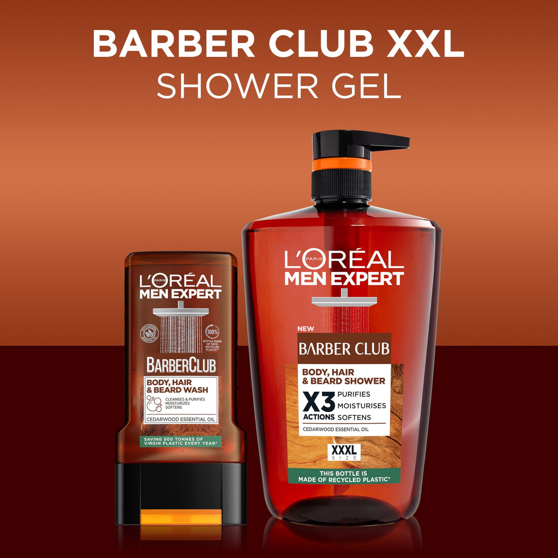 L'Oréal Men Expert, Pure Carbon, 5-in-1 XXXL Shower Gel, A Total Action Body, Face, Hair Wash, Shave and Moisturiser Powered By Carbon, Total 5-in-1 Action, Large 1L Pump