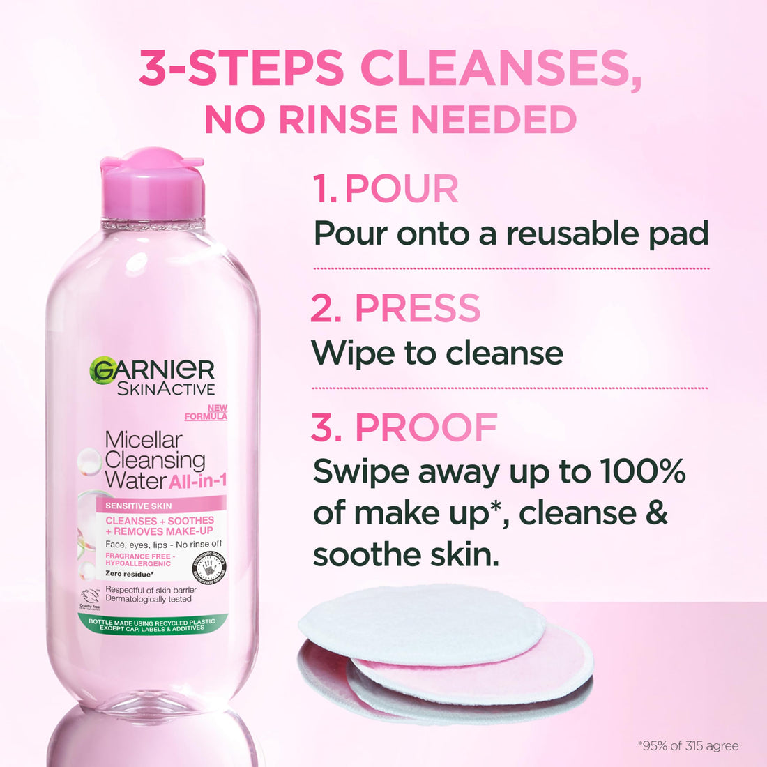 Garnier Micellar Cleansing Water 700ml, Gentle face cleanser & Make up Remover, Suitable For All Skin Types Including Sensitive Skin, Soothing Formula, Dermatologically Tested Halalzen