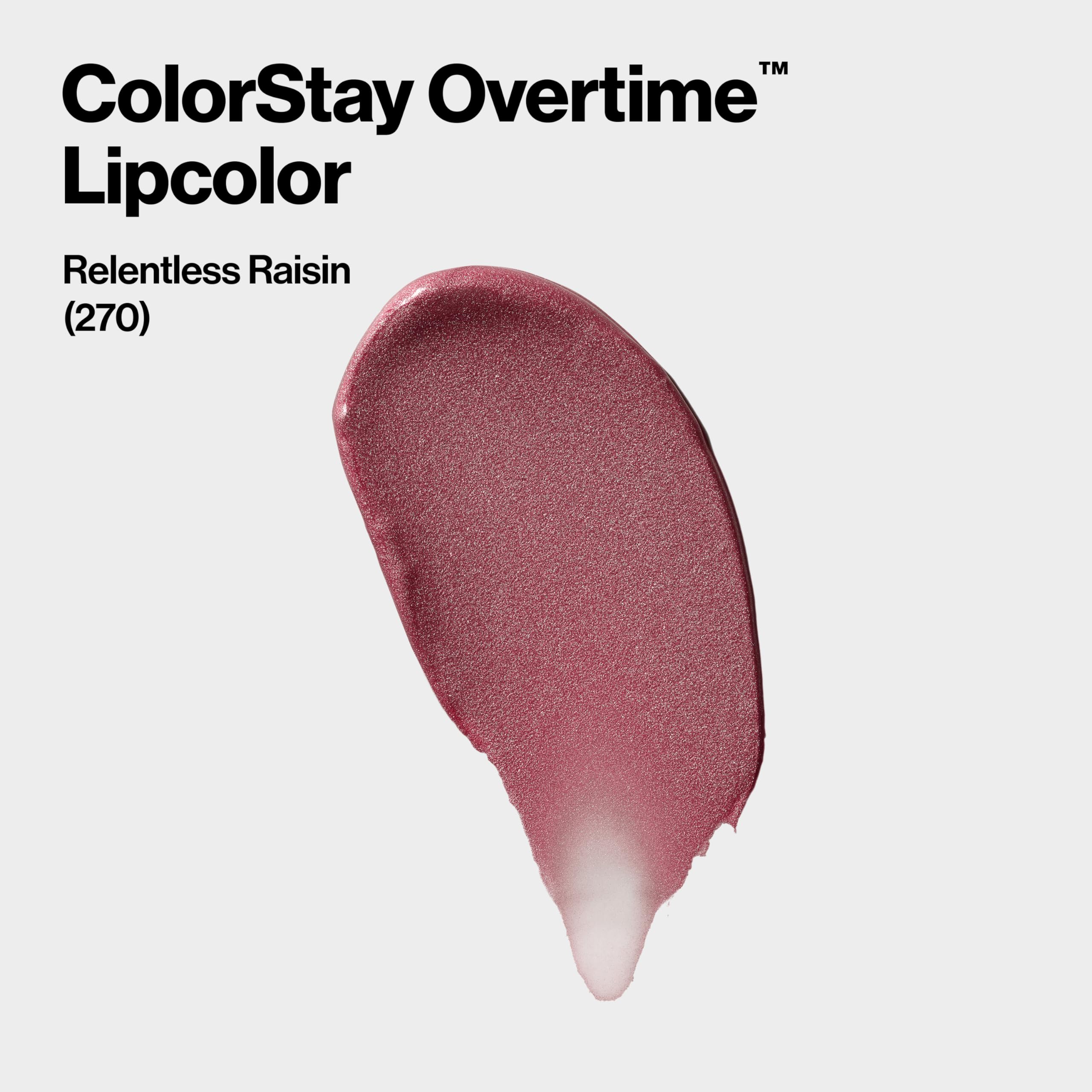 Revlon Liquid Lipstick with Clear Lip Gloss, ColorStay Overtime Lipcolor, Dual Ended with Vitamin E, 370 Everlasting Rum, 0.07 Fl Oz