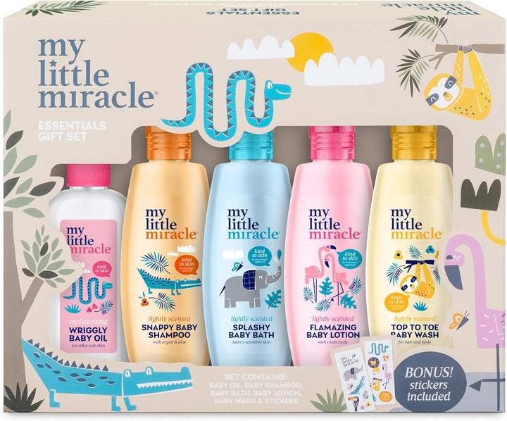 Baby Gift Set | Lotion, Shampoo & Conditioner, Oil, Bath & Top to Toe Wash | Newborn Essentials & Baby Shower Gifts