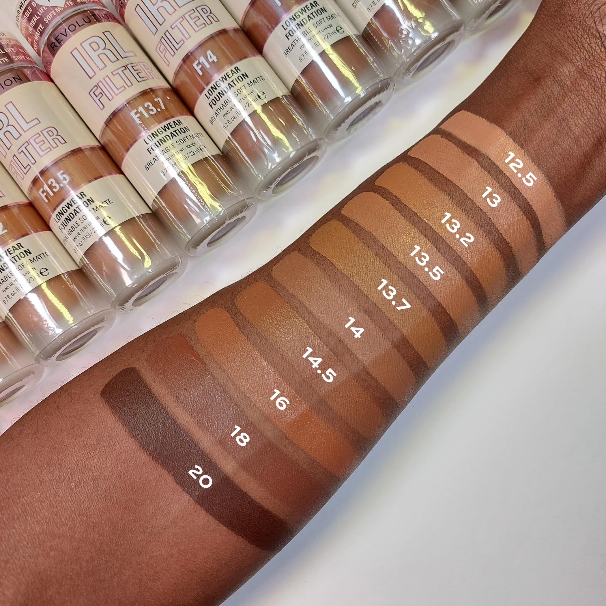 Makeup Revolution IRL Filter, Longwear Foundation, Medium to Full Coverage, Matte Finish, 16 Hour Wear, F5, Fair To Light Skin Tones, 23ml Halalzen