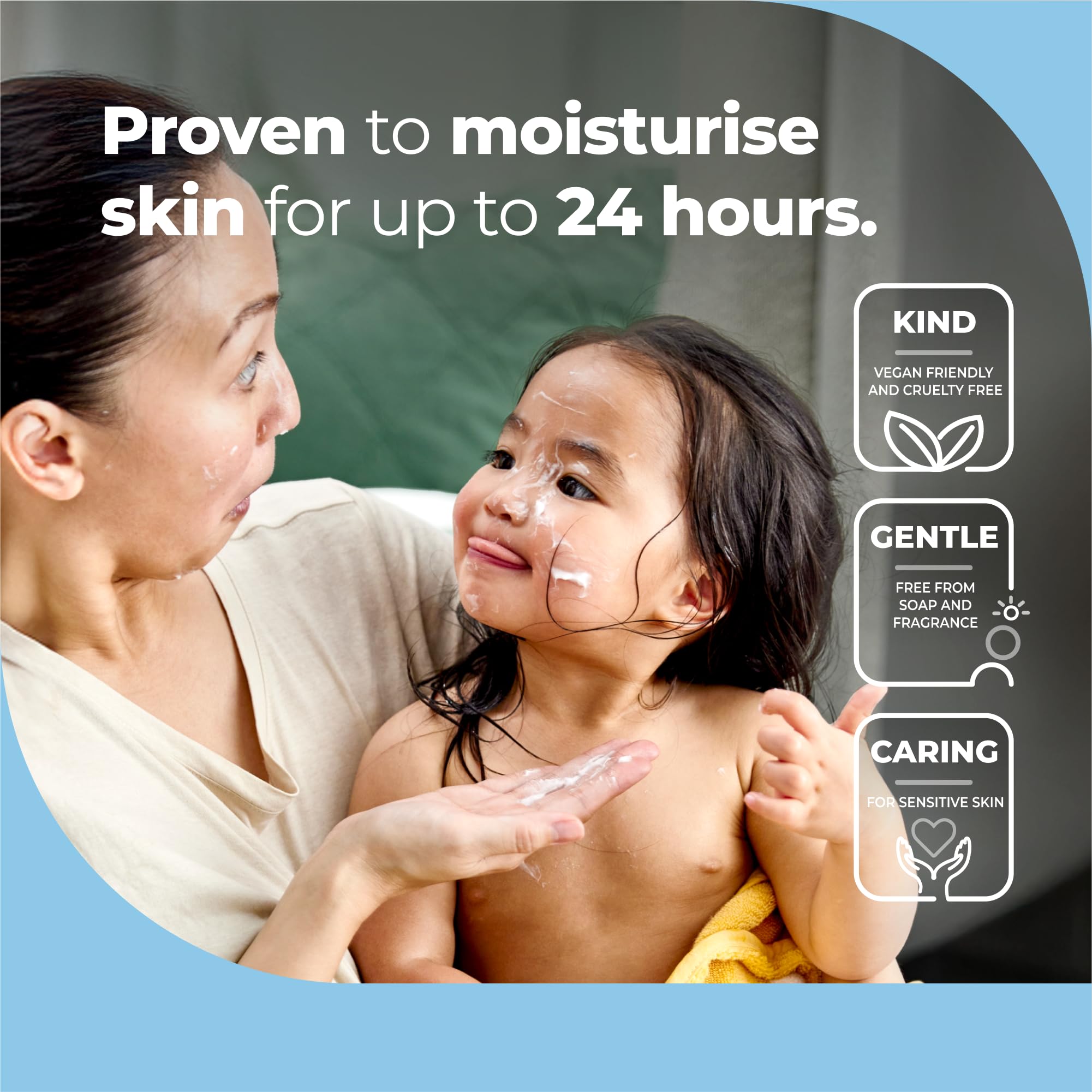 QV Baby Moisturising Cream, 250g - Rich Moisturising Cream With Glycerin and Vitamin B3 For Babies and Newborn, Non-Greasy For Sensitive Skin, with 24-Hour Protection, Baby Moisturiser, pH-balanced Halalzen