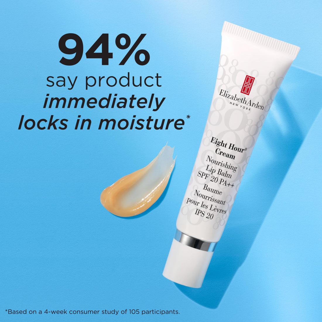 Elizabeth Arden Eight Hour Cream Nourishing Lip Balm SPF 20, 14.8ml, Long-lasting Moisture & Conditioning, Sun Protection for Dry Lips, Unisex