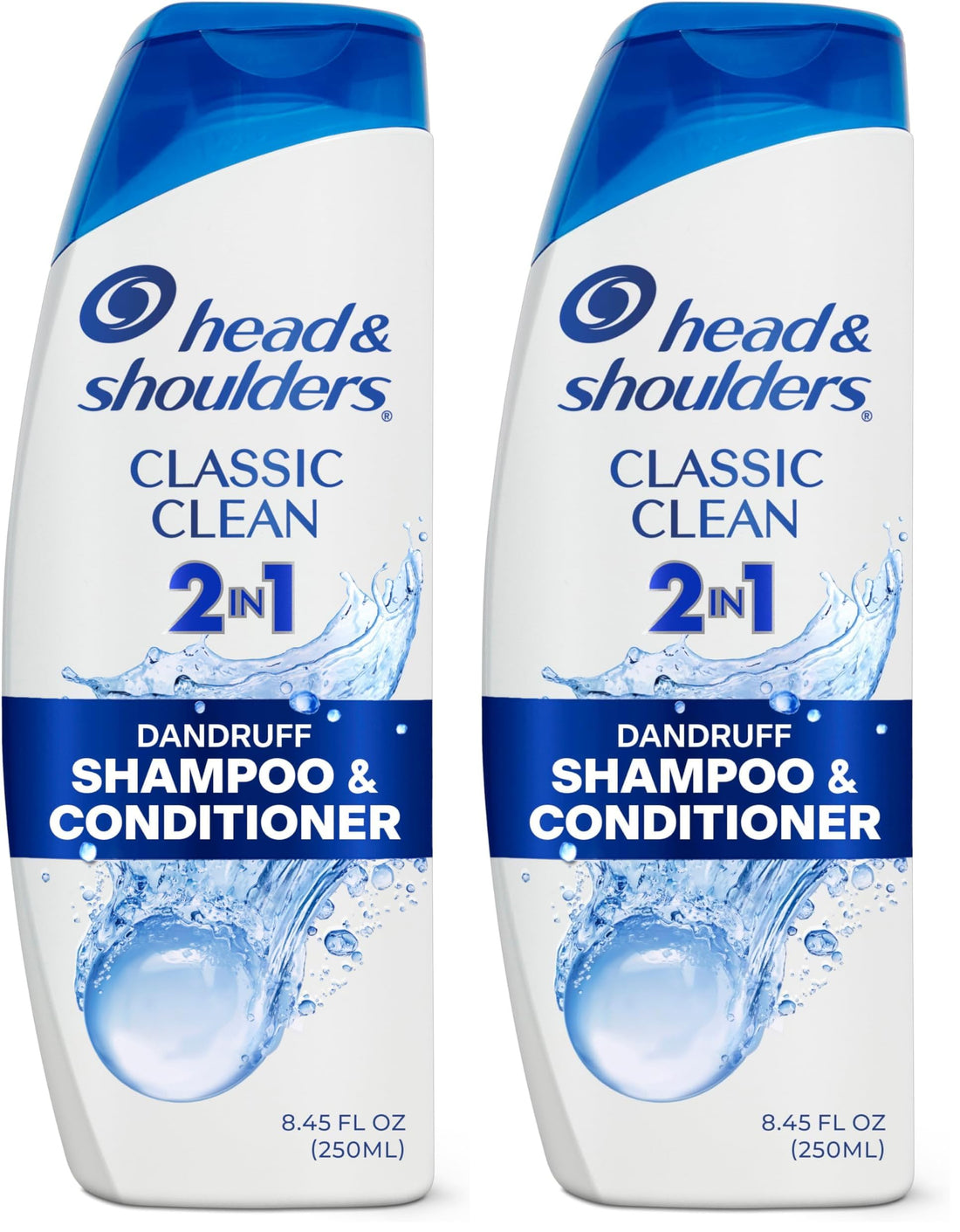 Head & Shoulders Anti-Dandruff Shampoo and Conditioner, Classic Clean 2-in-1, 1% Pyrithione Zinc, Flake Control, Deep Clean, Scalp Care, Fresh Scent, 8.45 fl oz Halalzen