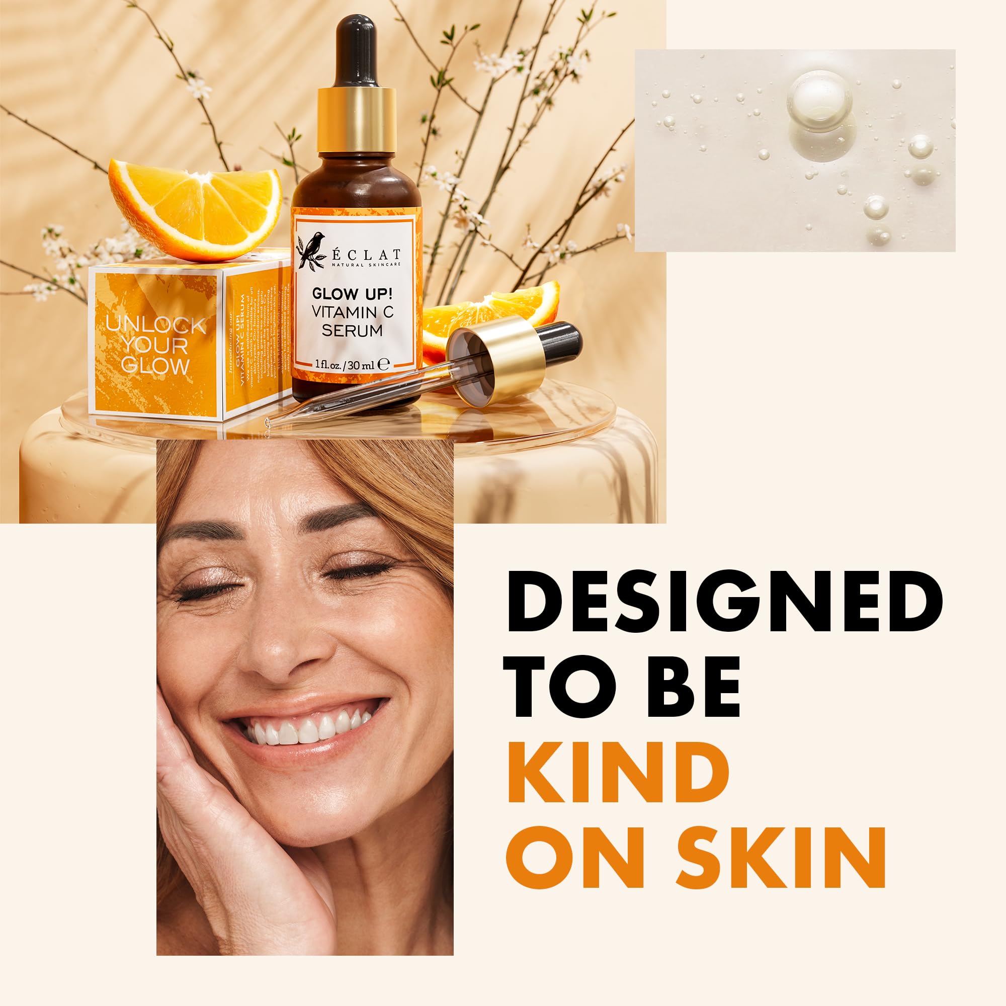 Eclat Skincare Hyaluronic Acid Serum for Face – 2.5% Hyaluronic Acid + 3% B5, Vitamin C & E - Hydrating Anti Aging & Anti Wrinkle Face Serum - Moisturizing & Plumping Formula for Smooth Skin 30 ml