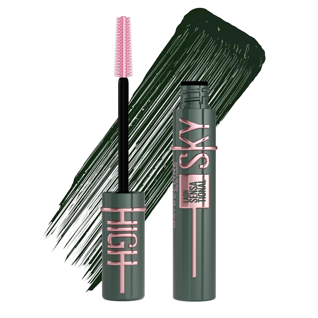 Maybelline New York Lash Sensational Sky High Mascara, Volumising & Lengthening Mascara, Washable Flake-Free Formula Infused with Bamboo Extract & Fibres, 7 ml, Shade: Brown Halalzen