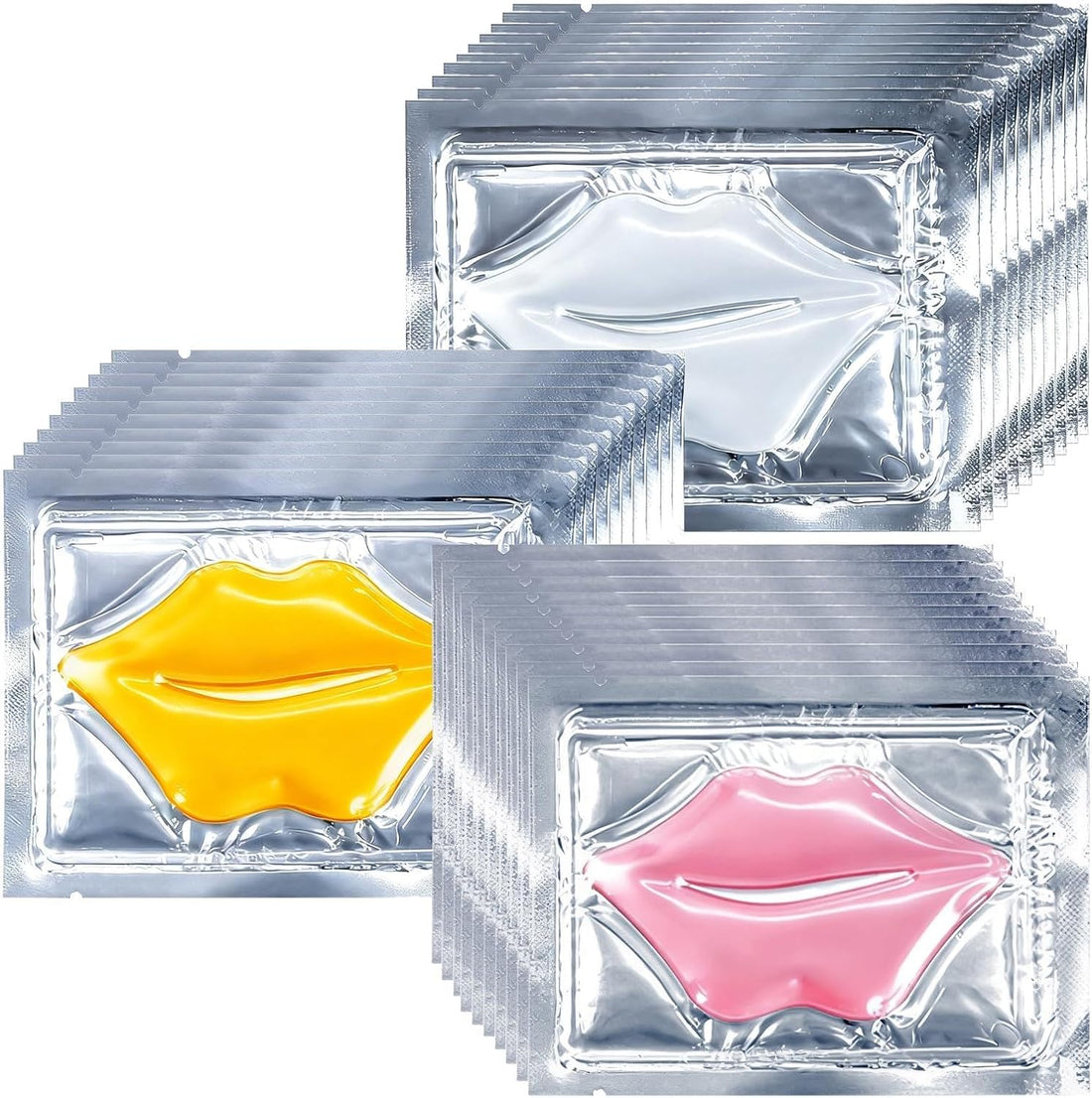 30 PCS Collagen Crystal Lip Masks, Lip Mask, Deeply Hydrating, Moisturizing, Includes 3 Types of Hydrating Gel Masks, Provide Long-Lasting Nourishment Halalzen