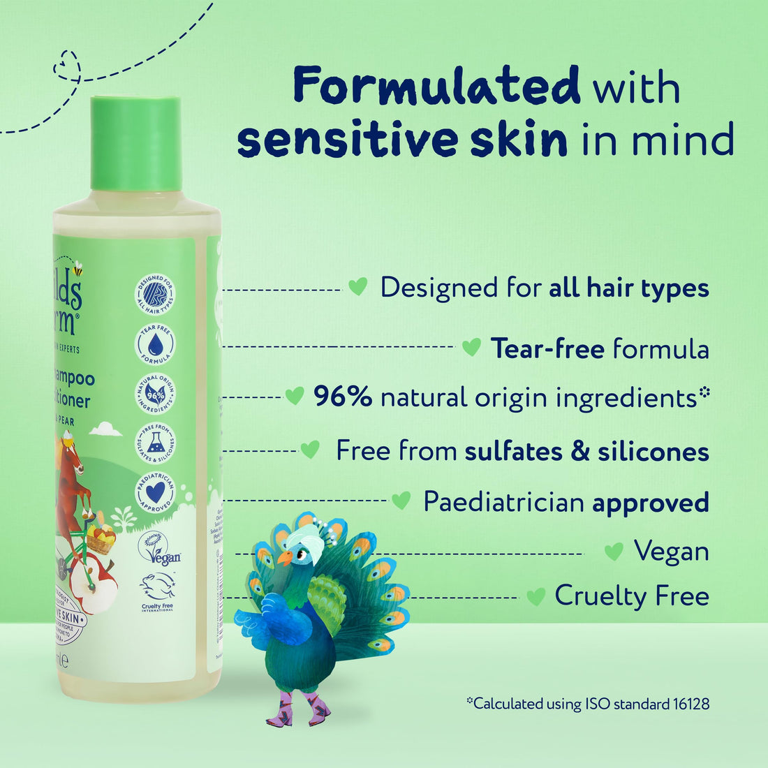 Childs Farm 2 in 1 Hair Shampoo and Conditioner, Gentle Tear Free, Apple and Pear Fragrance, Children, Kids, Baby, 250ml