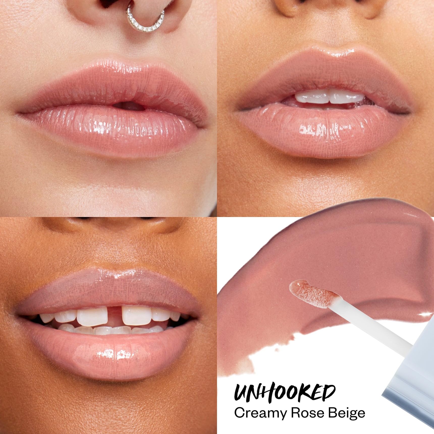 Kosas Wet Lip Oil Gloss - Hydrating Lip Plumping Treatment with Hyaluronic Acid & Peptides, Non-Sticky Finish (Malibu) Halalzen