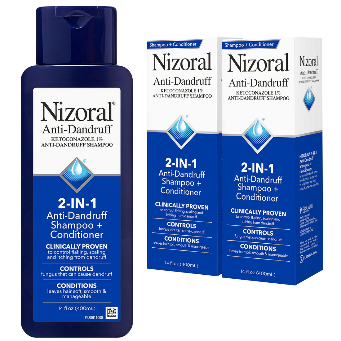 Nizoral Anti-Dandruff Shampoo with 1% Ketoconazole, Fresh Scent, 7 Fl Oz