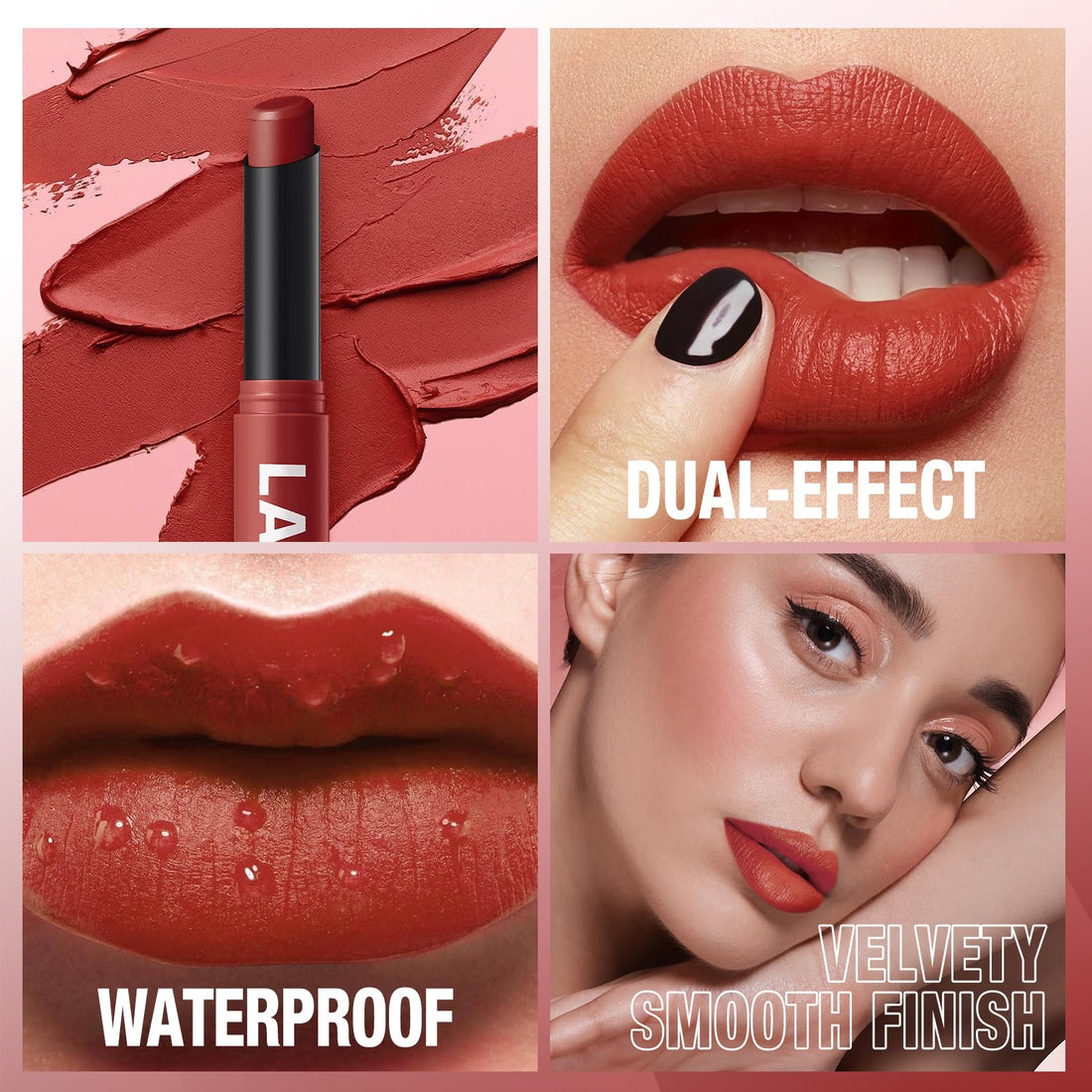 12Pcs Velvet Matte Lipstick Nude Matte Soft Dark Color Stick High Pigmented Long-Lasting Waterproof Lip Stick Lip Balm Beauty Cosmetics Gift for Women(01#-12#)