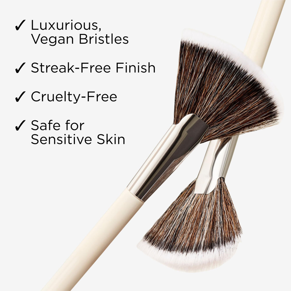 Haleys Beauty Kabuki Foundation Brush For Applying Powder, Foundation, Bronzer, Blush, and Mineral Make up, Soft Bristles, Seamless Blending, Makeup Brushes Essential, Vegan & Cruelty Free
