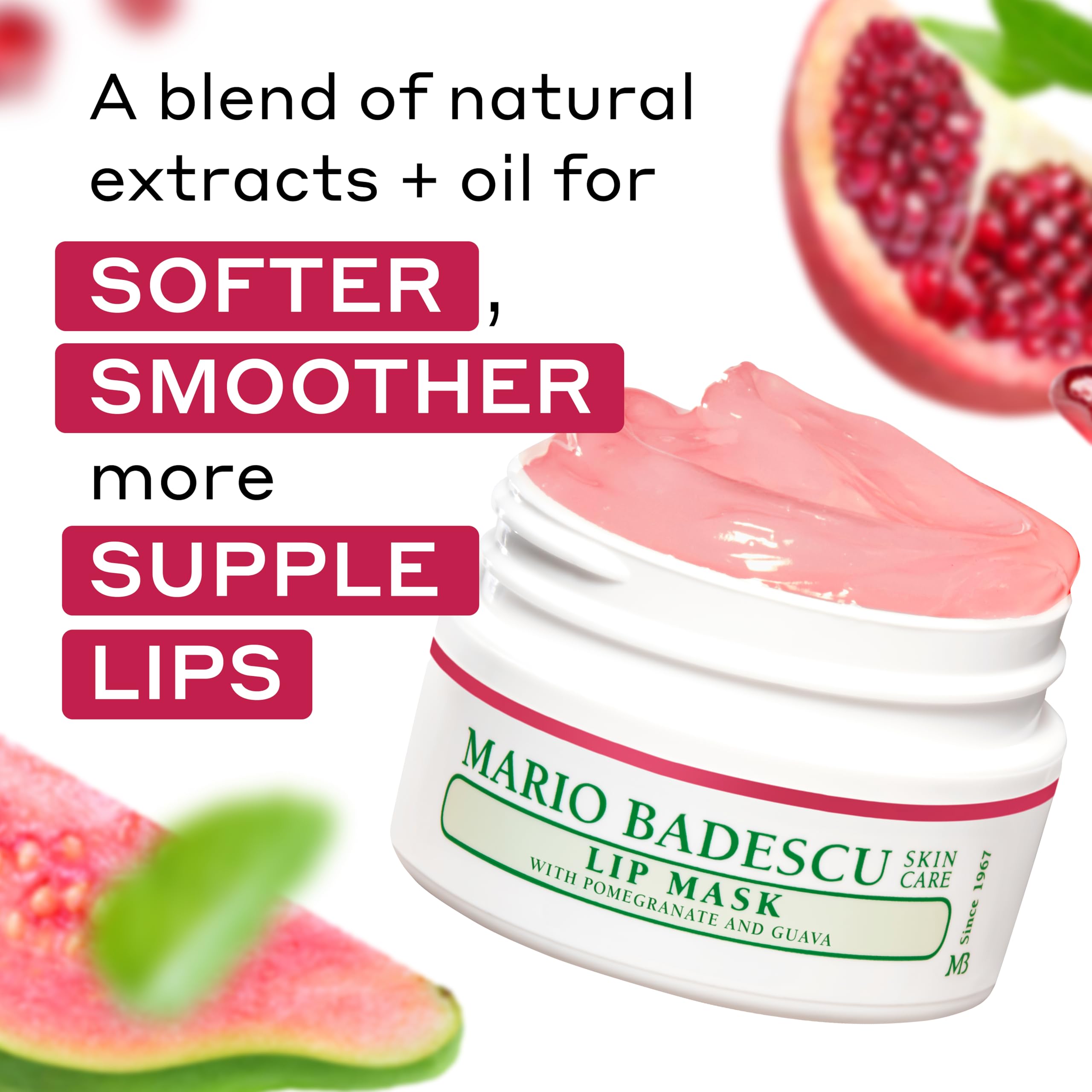 Mario Badescu Lip Mask, Overnight Lip Treatment Enriched With Skin Softening Coconut Oil and Hydrating Shea Butter Halalzen