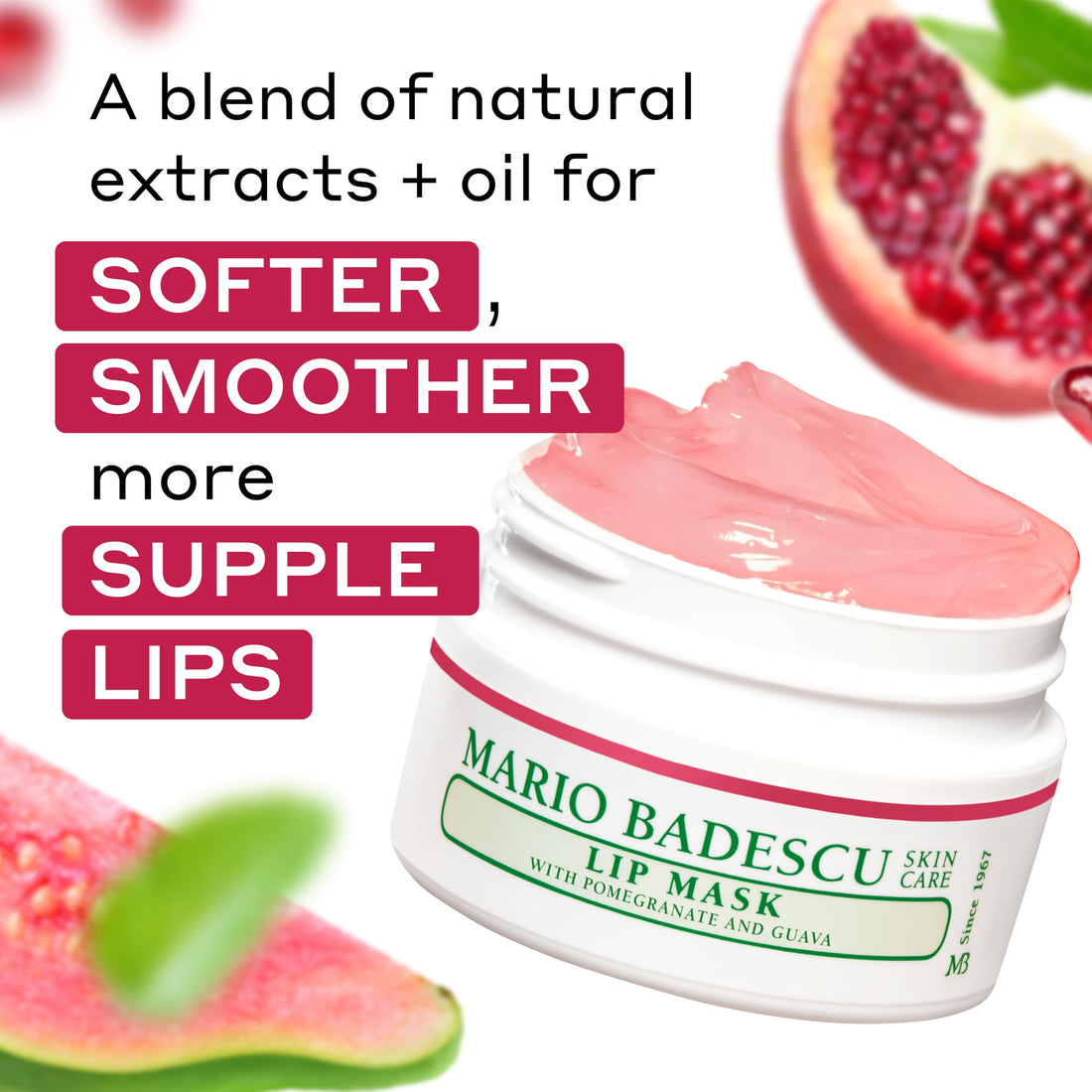 Mario Badescu Lip Mask, Overnight Lip Treatment Enriched With Skin Softening Coconut Oil and Hydrating Shea Butter Halalzen