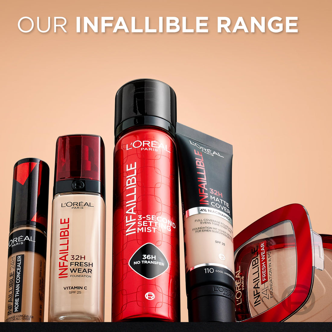 L'Oréal Paris Liquid Foundation, Full Coverage, Lasting Wear, Hydrating, Water & Transfer-Proof, Lightweight, Fresh, Dewy & Glowing Skin, 110 Vanilla Rose Halalzen
