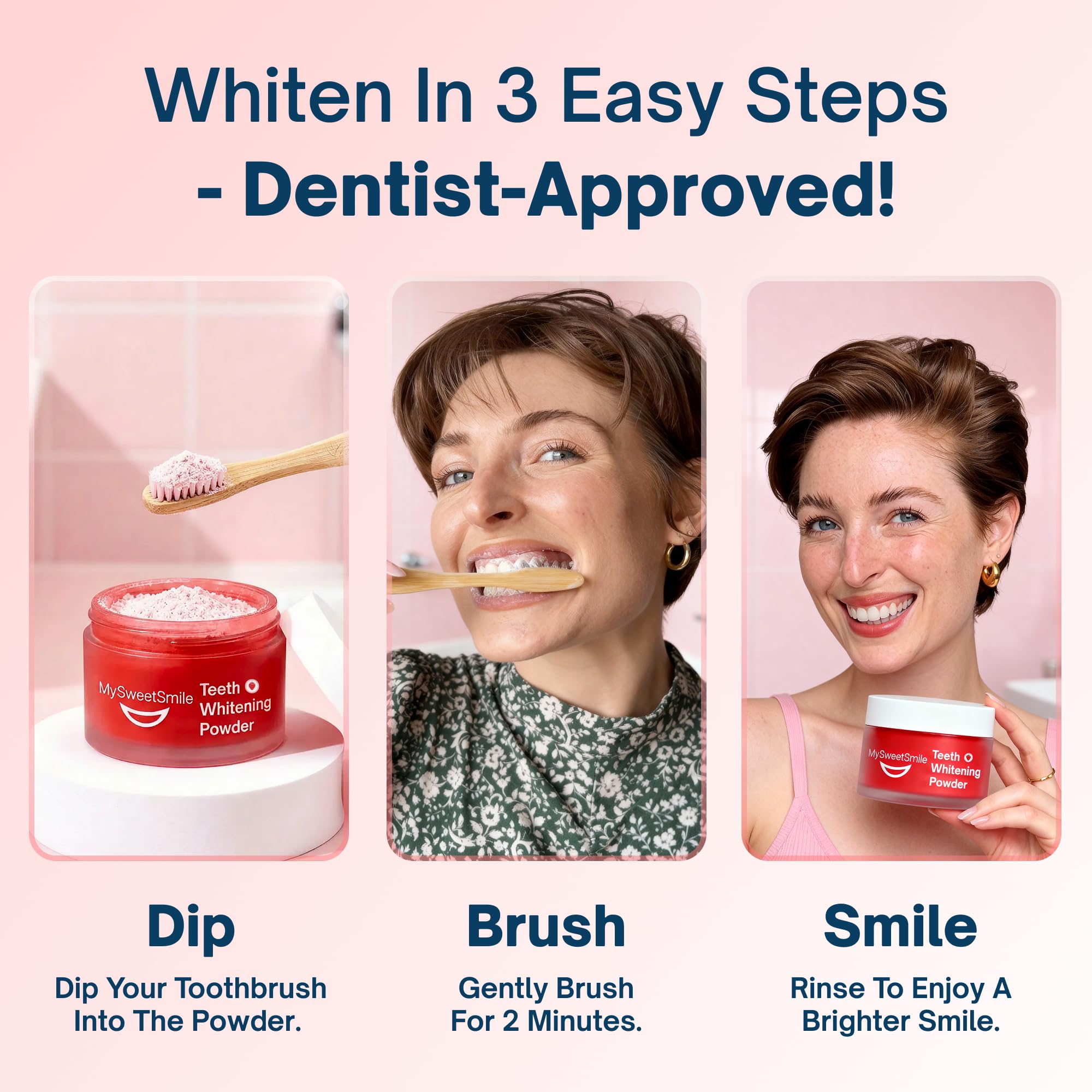 MySweetSmile Teeth Whitening Powder – 6 Month Supply – Removes Years of Coffee, Tea, Smoking & Ageing Stains – Dentist-Approved & Enamel-Safe – IndyBest Award-Winning Whitener – Fresh Mint Flavour