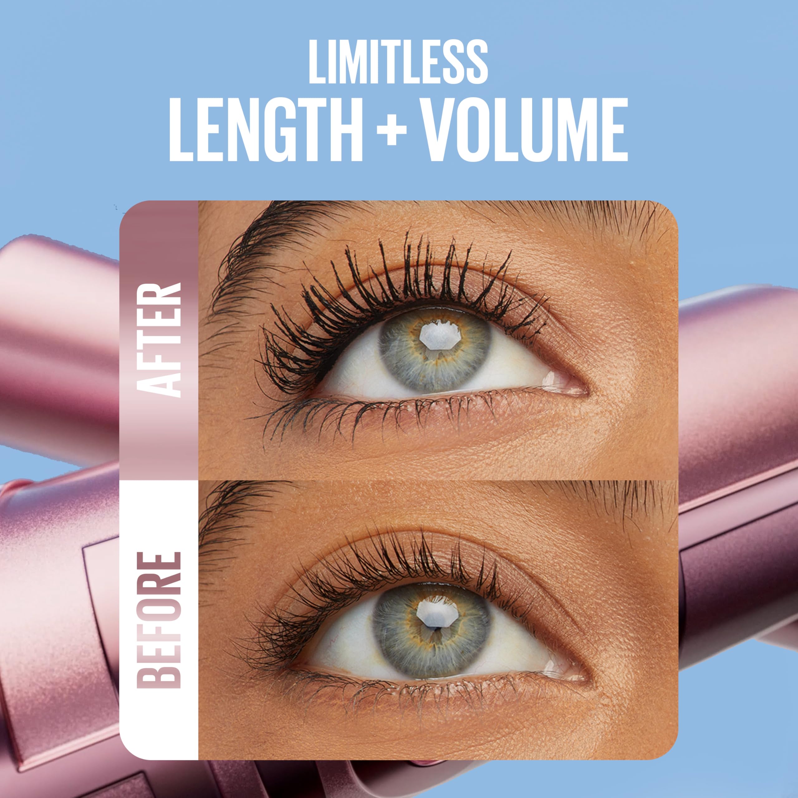 Maybelline New York Lash Sensational Sky High Mascara, Volumising & Lengthening Mascara, Washable Flake-Free Formula Infused with Bamboo Extract & Fibres, 7 ml, Shade: Brown Halalzen