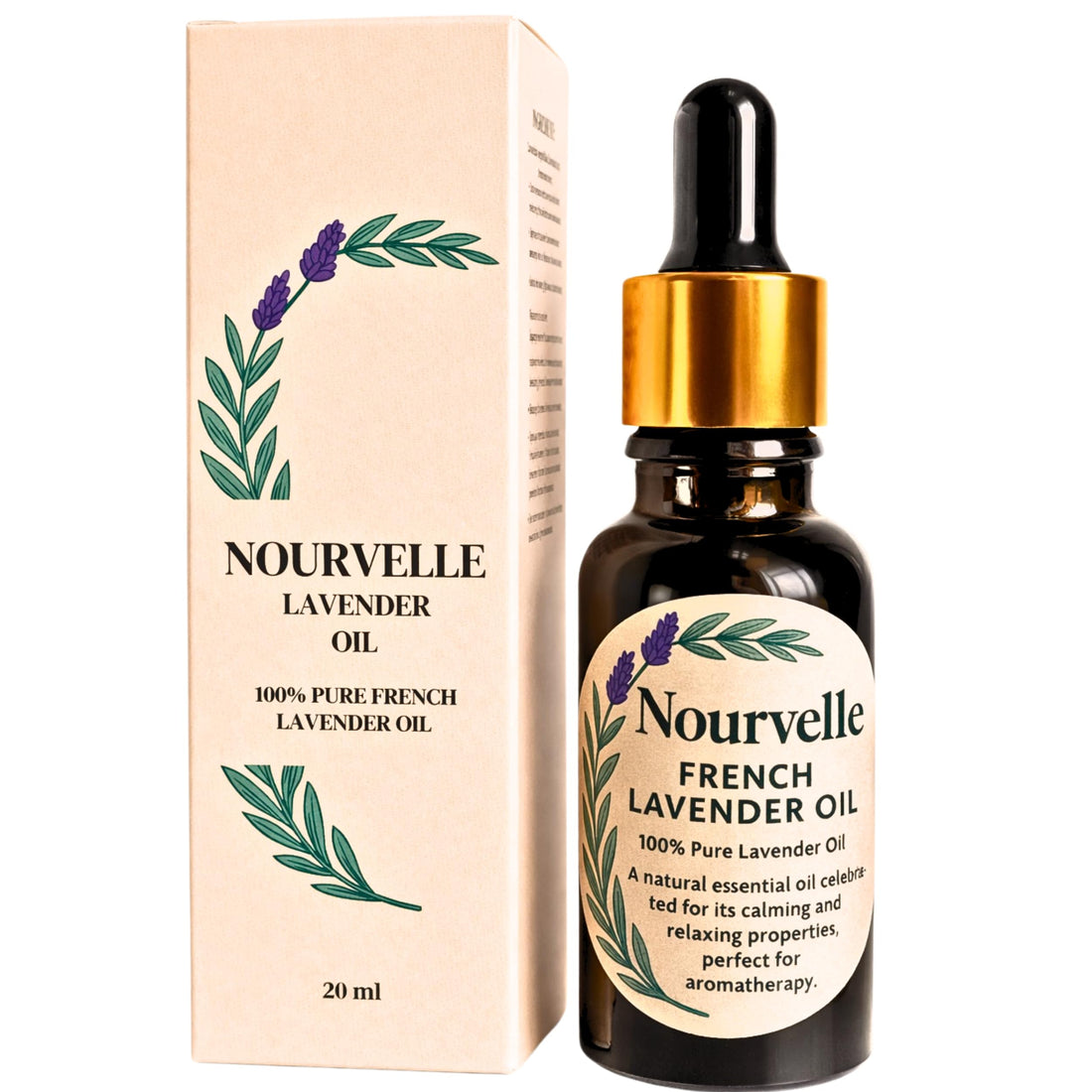 French Lavender Essential Oil 100% Pure & Natural – Lavandula Angustifolia – Aromatherapy Oil for Relaxation, Sleep, Stress & Anxiety Relief, Massage & Skin Care – 20ml